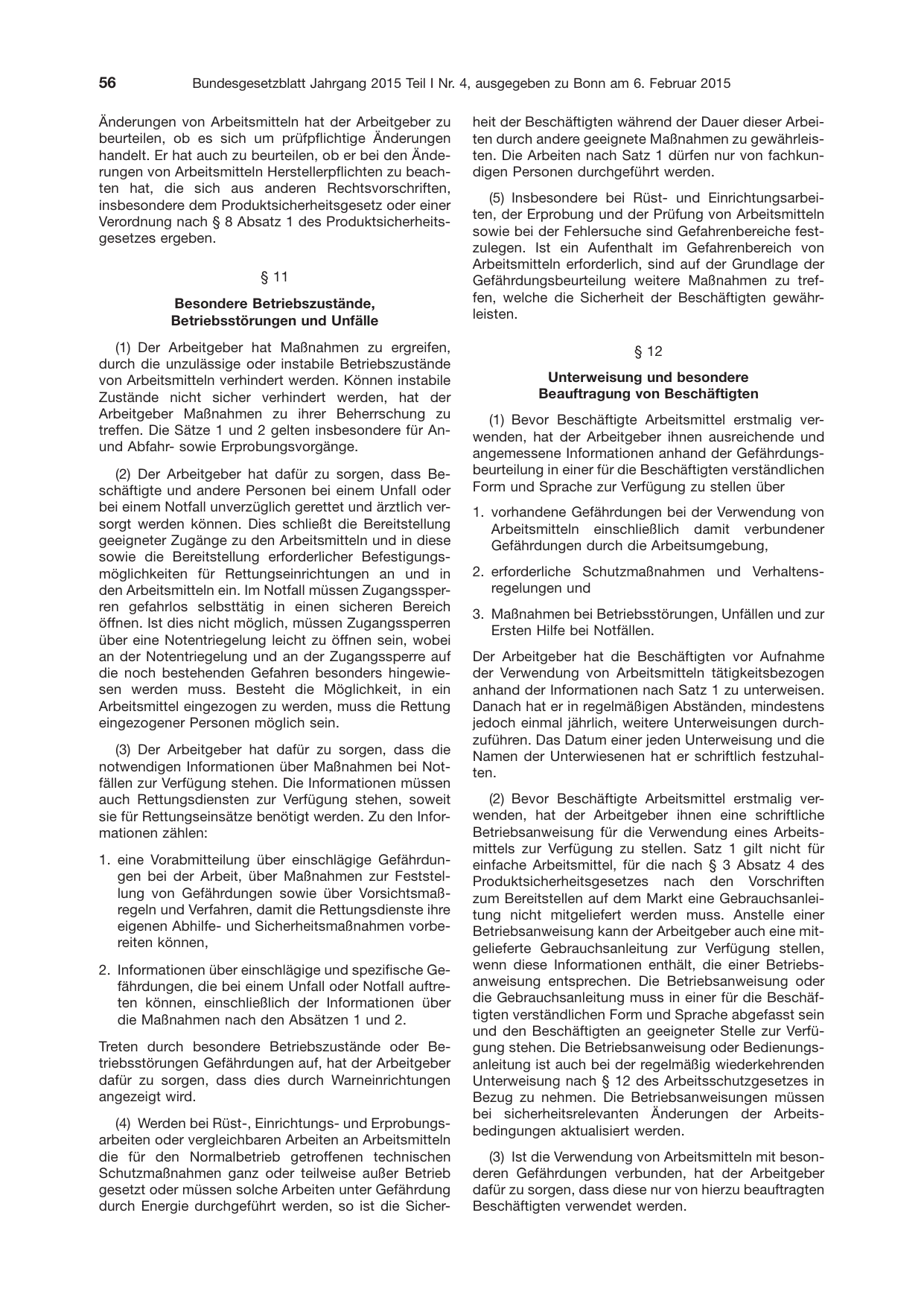 BGBl. 2015, Seite 56 — Originalseite als Abbildung