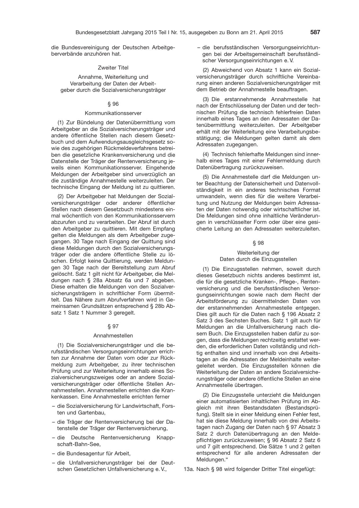 BGBl. 2015, Seite 587 — Originalseite als Abbildung