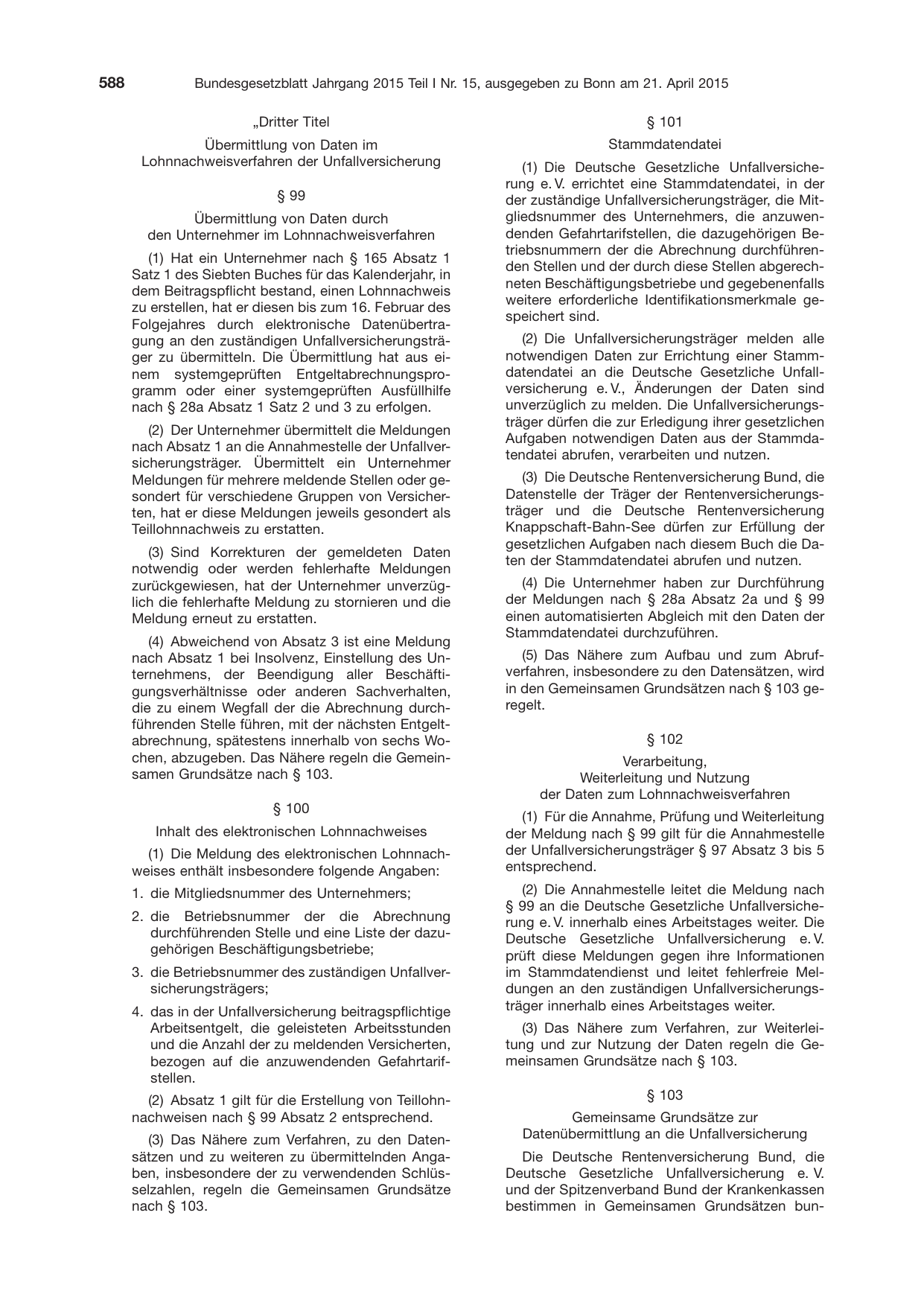 BGBl. 2015, Seite 588 — Originalseite als Abbildung