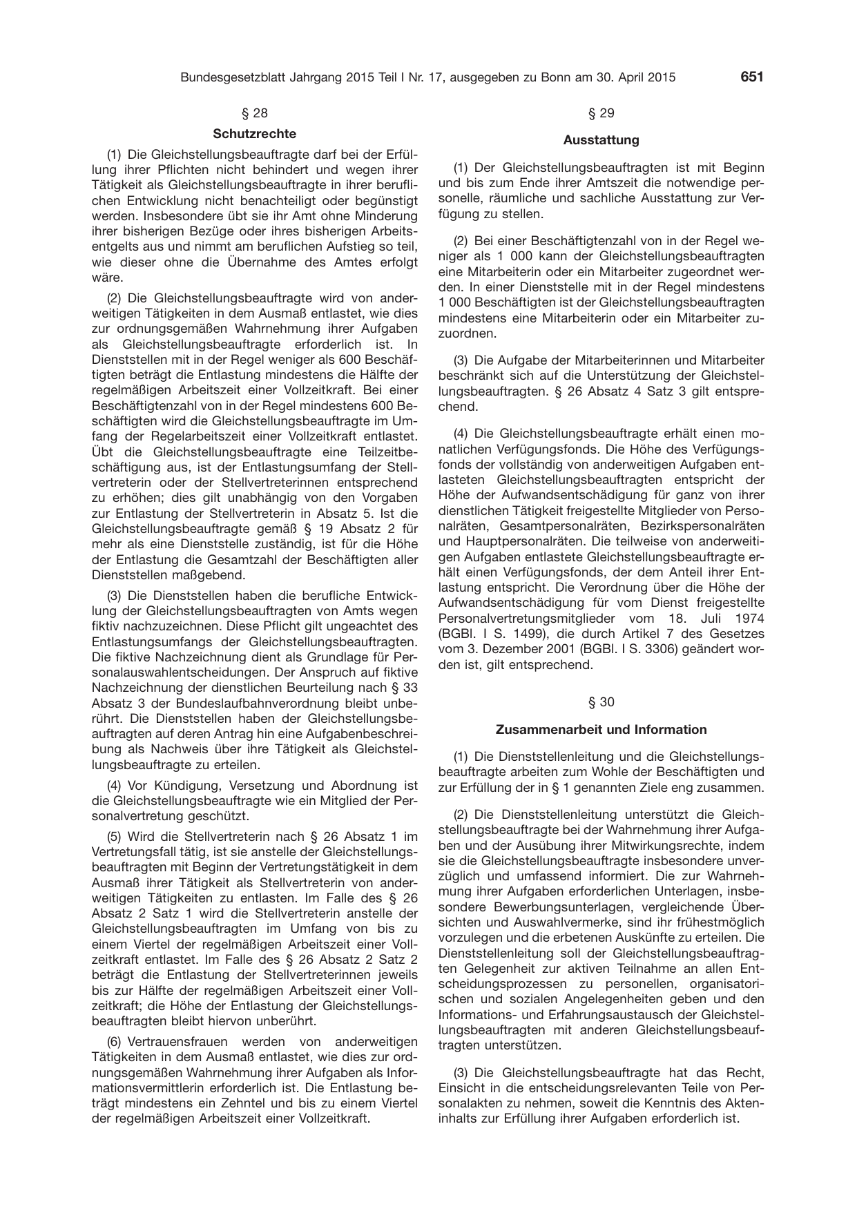 BGBl. 2015, Seite 651 — Originalseite als Abbildung