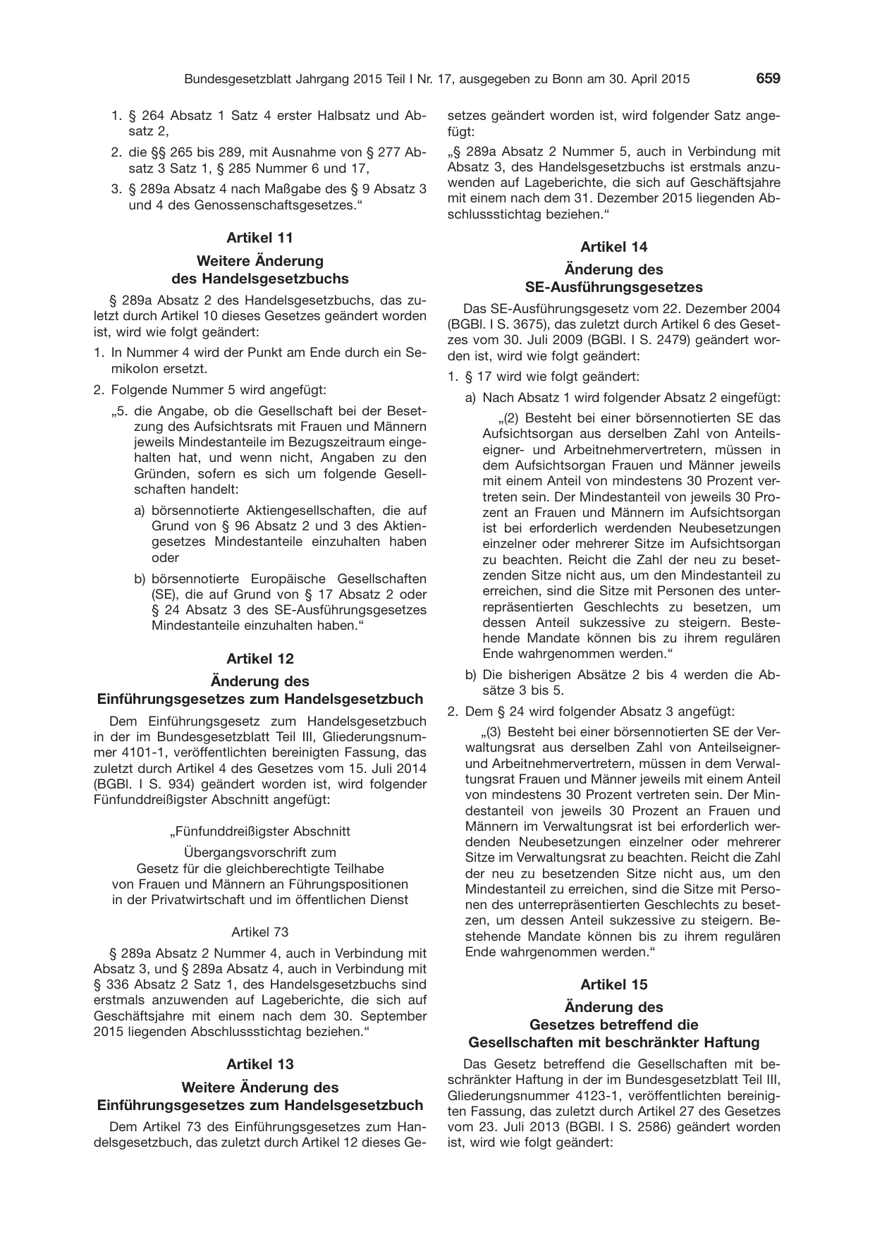 BGBl. 2015, Seite 659 — Originalseite als Abbildung