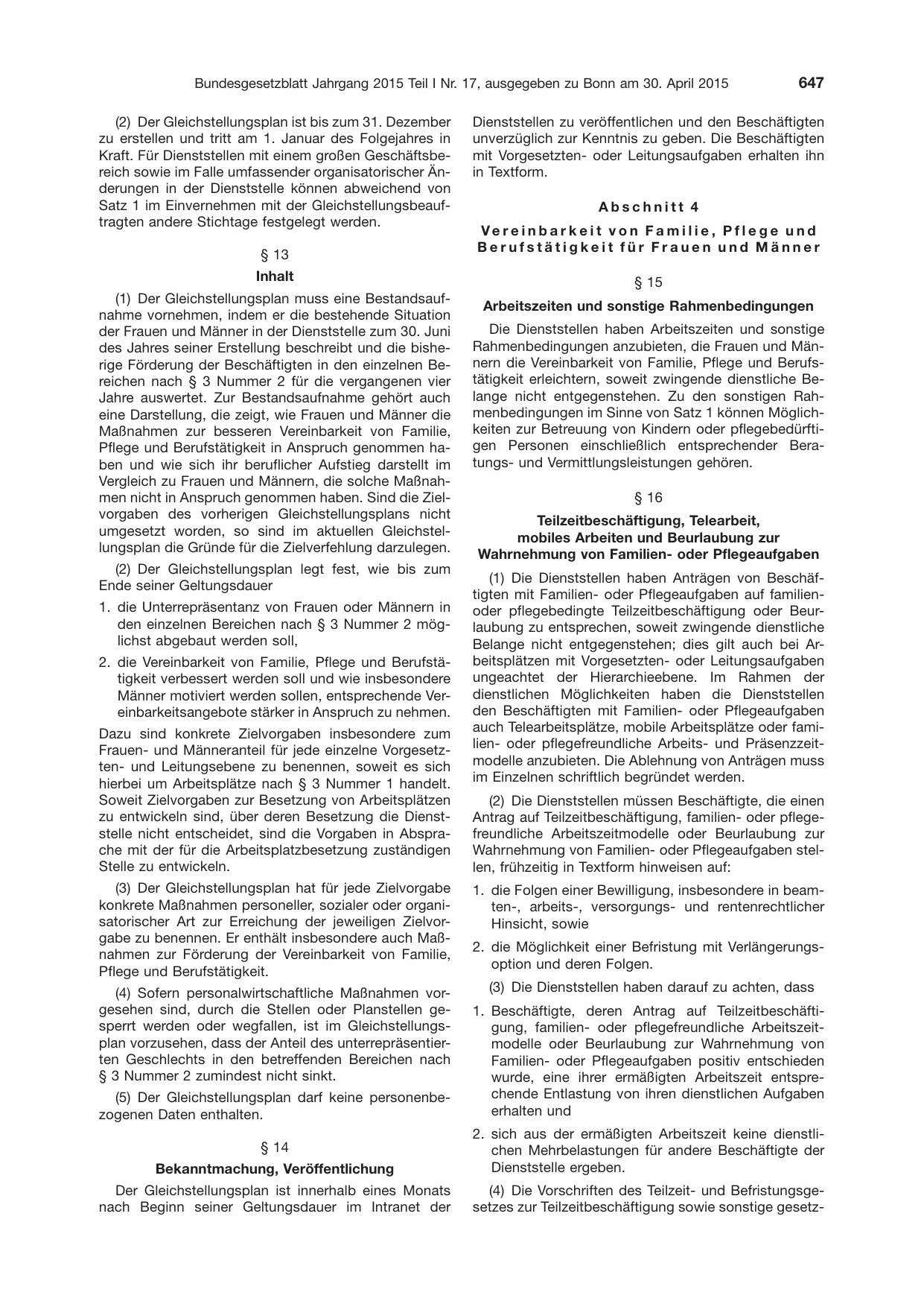 BGBl. 2015, Seite 647 — Originalseite als Abbildung