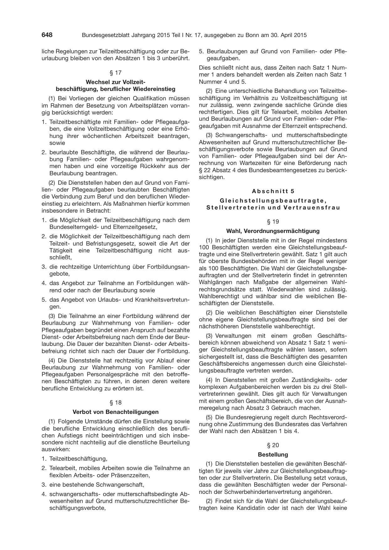 BGBl. 2015, Seite 648 — Originalseite als Abbildung