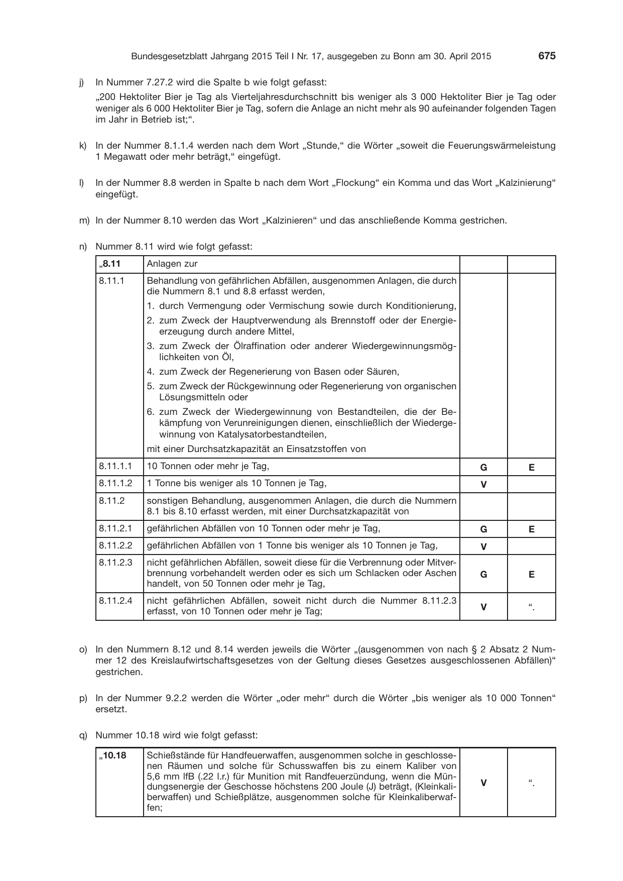 BGBl. 2015, Seite 675 — Originalseite als Abbildung