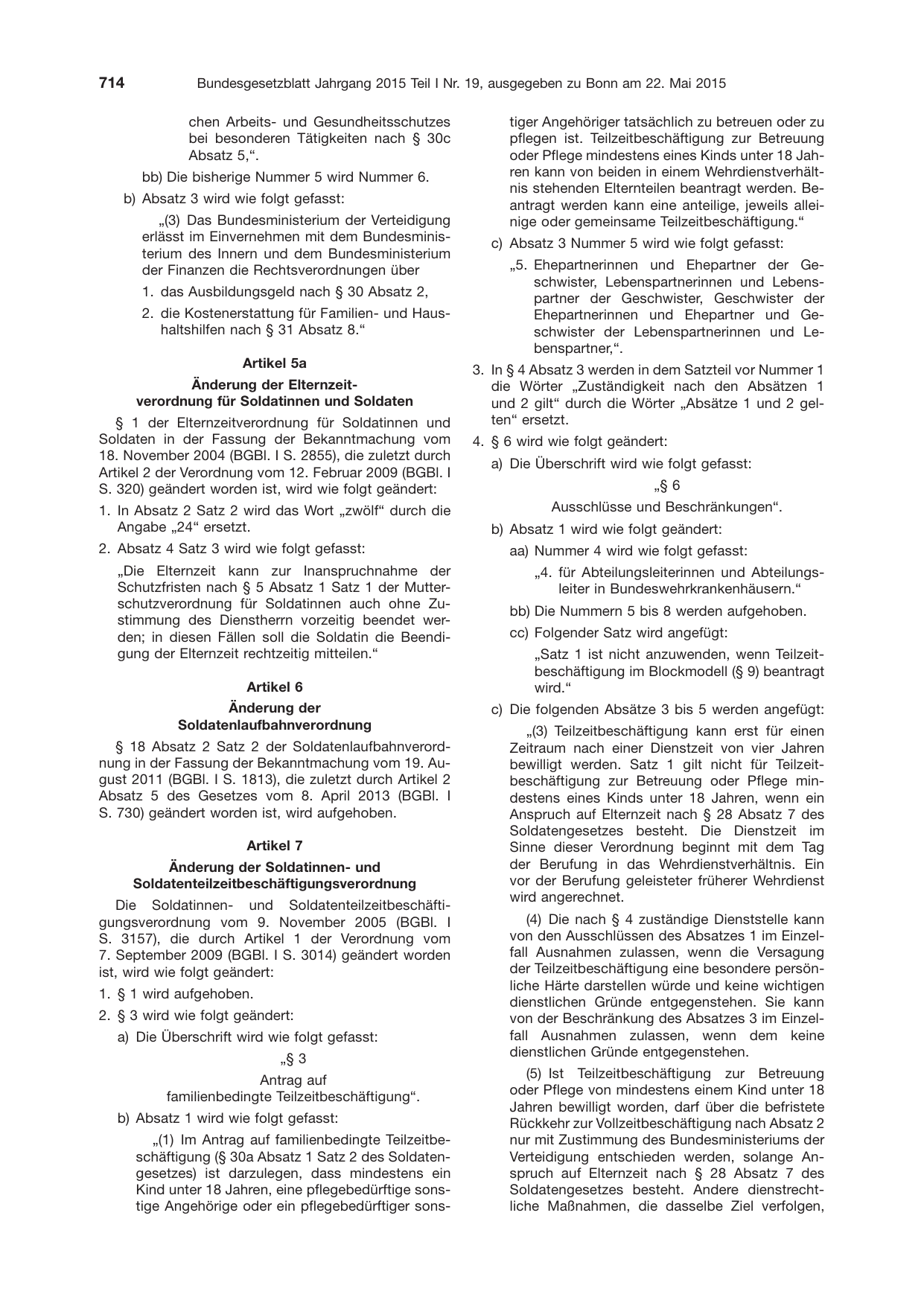 BGBl. 2015, Seite 714 — Originalseite als Abbildung