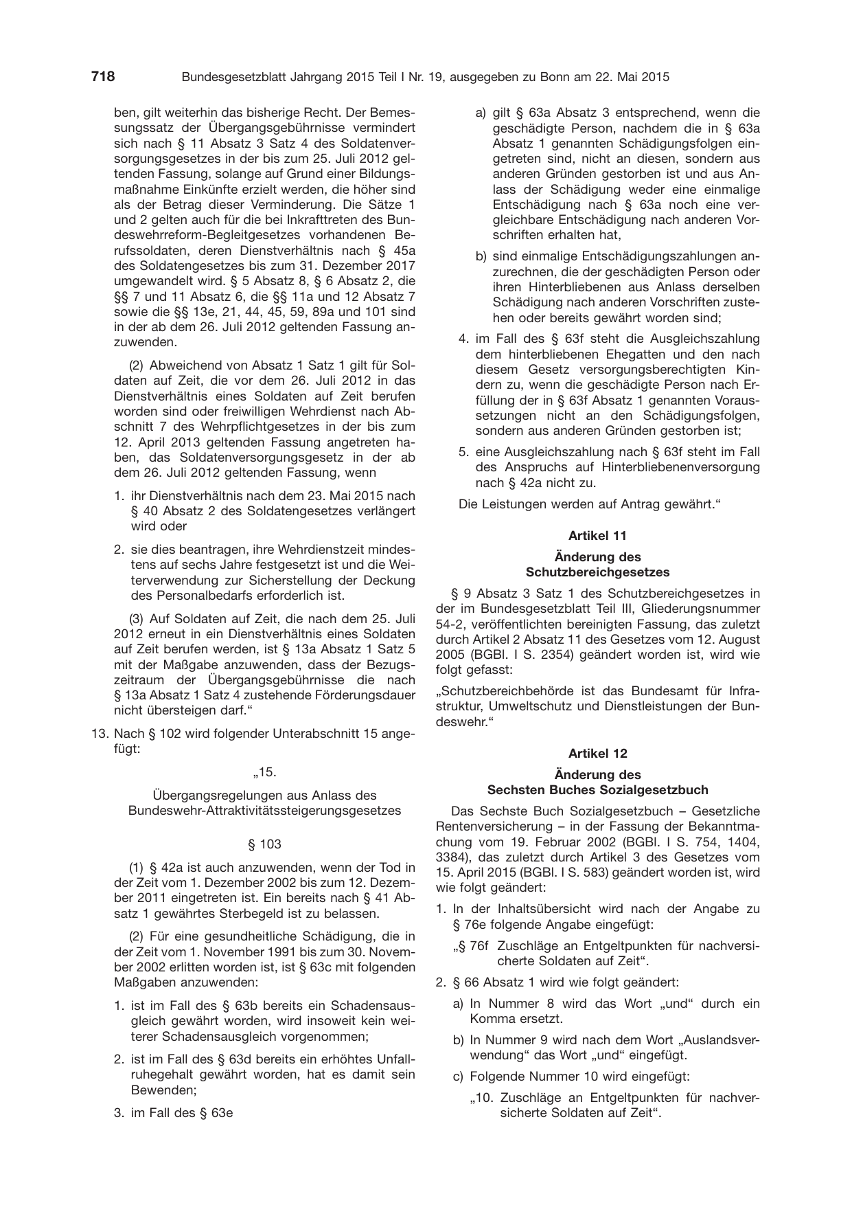 BGBl. 2015, Seite 718 — Originalseite als Abbildung