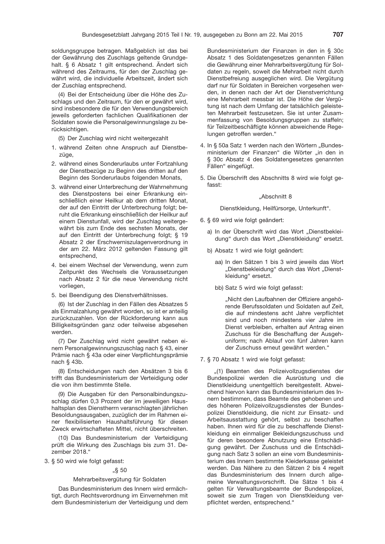 BGBl. 2015, Seite 707 — Originalseite als Abbildung