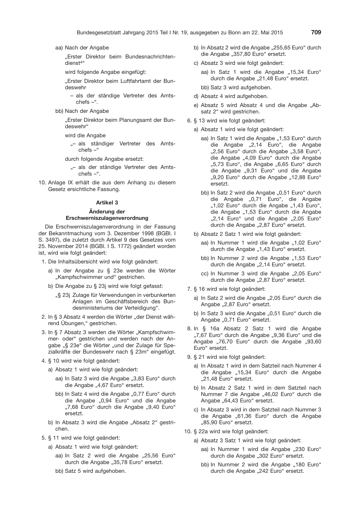 BGBl. 2015, Seite 709 — Originalseite als Abbildung