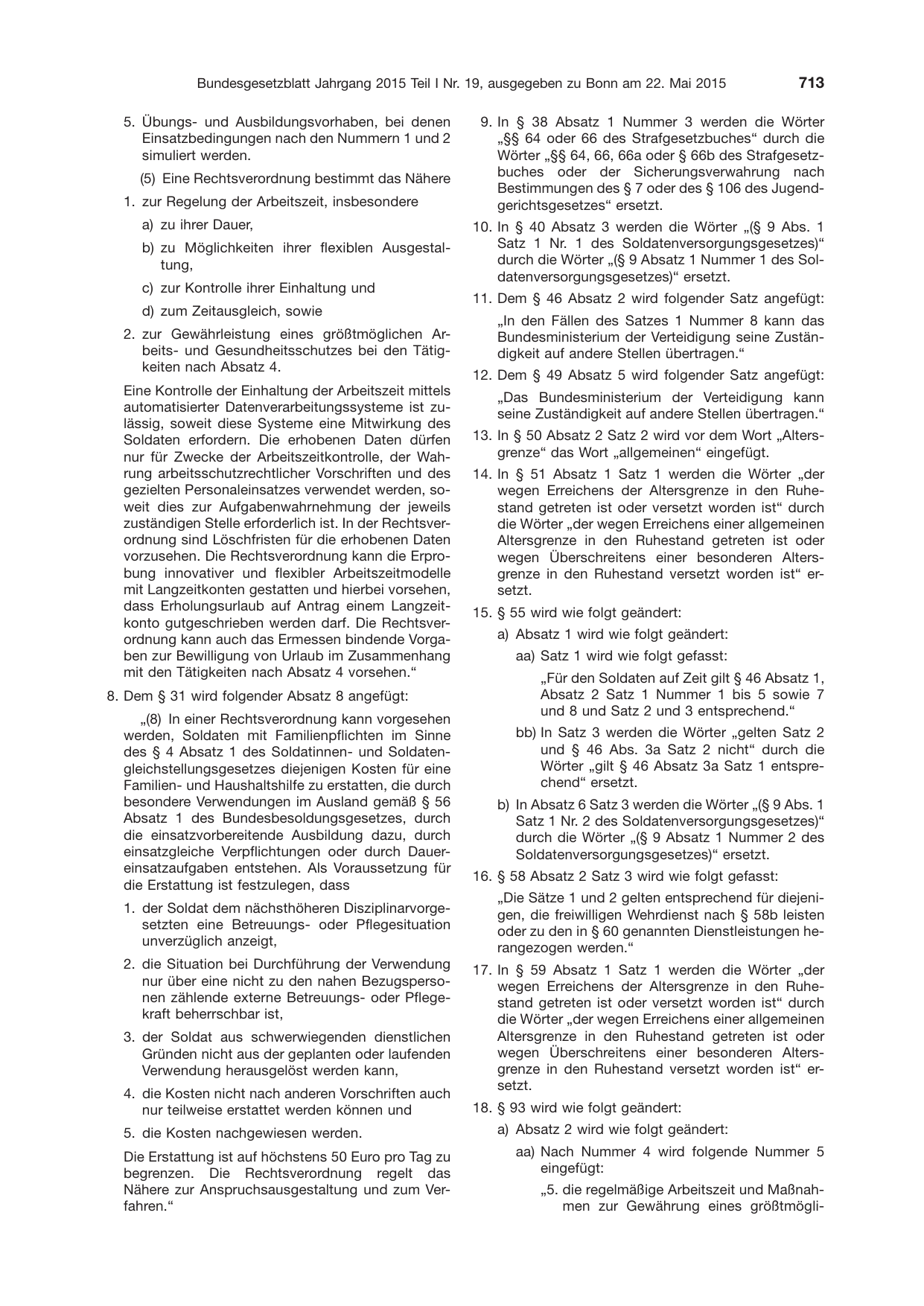 BGBl. 2015, Seite 713 — Originalseite als Abbildung