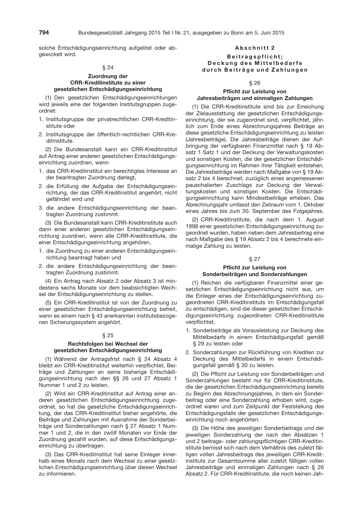 BGBl. 2015, Seite 794 — Originalseite als Abbildung