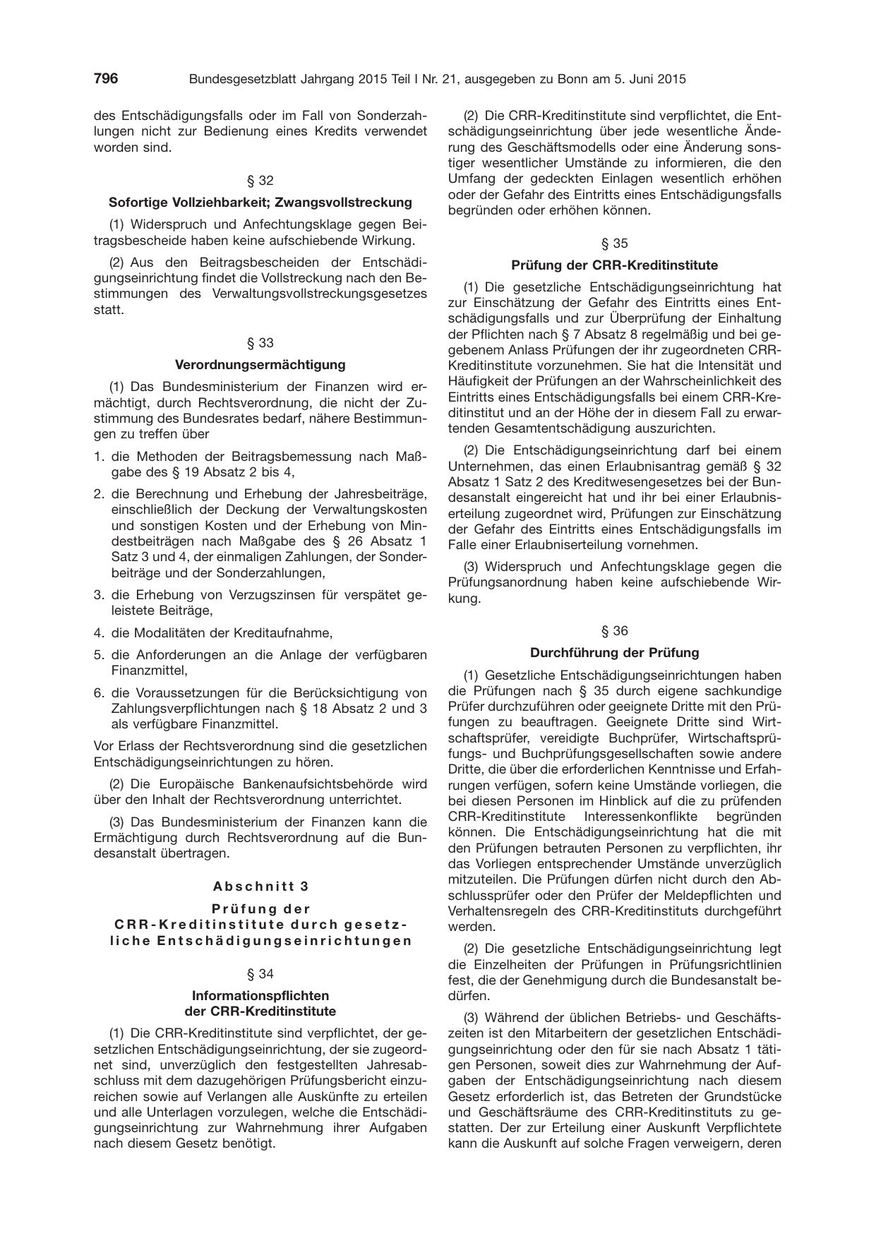 BGBl. 2015, Seite 796 — Originalseite als Abbildung