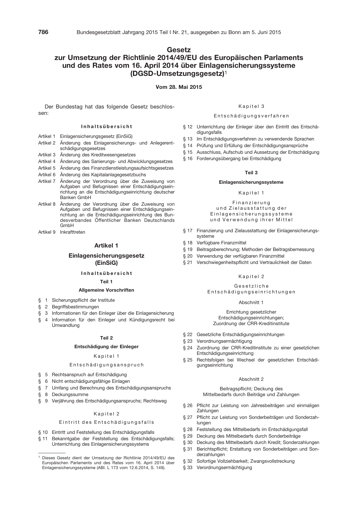 BGBl. 2015, Seite 786 — Originalseite als Abbildung