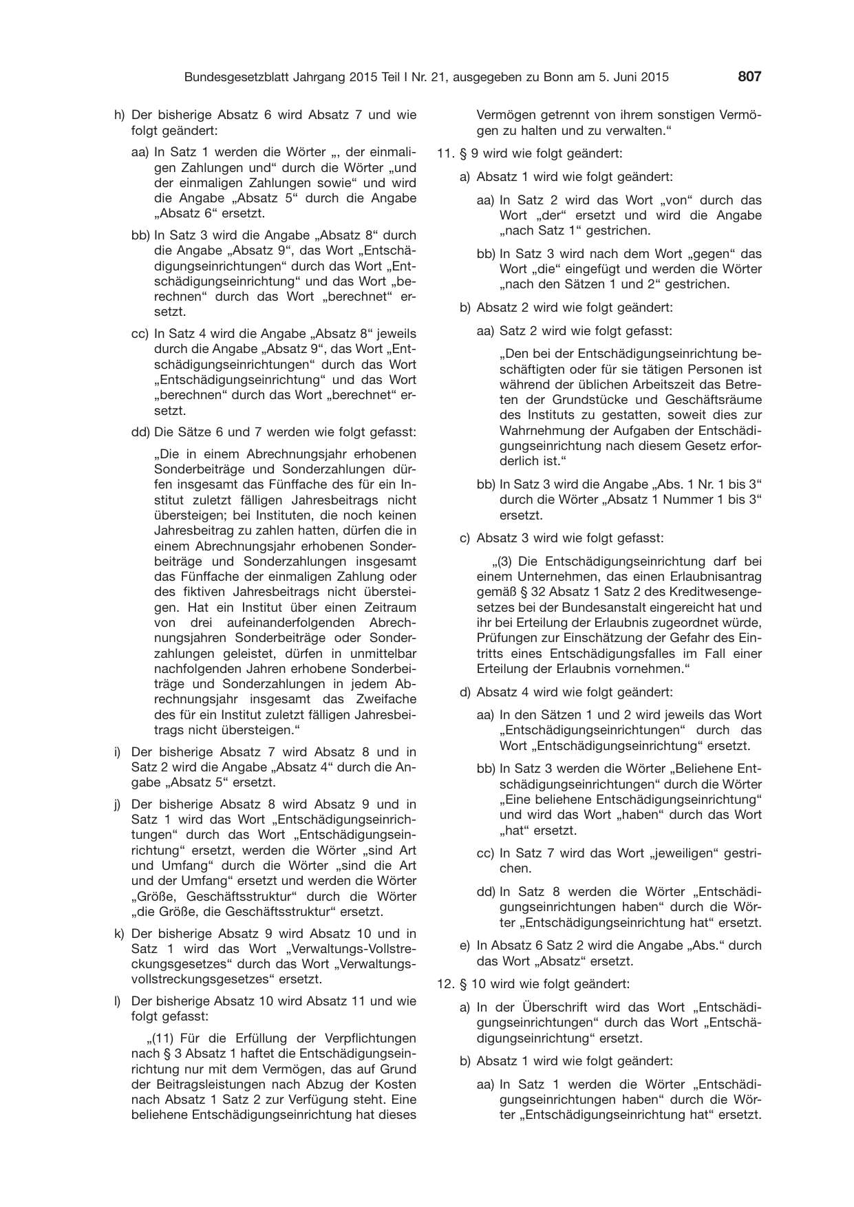 BGBl. 2015, Seite 807 — Originalseite als Abbildung