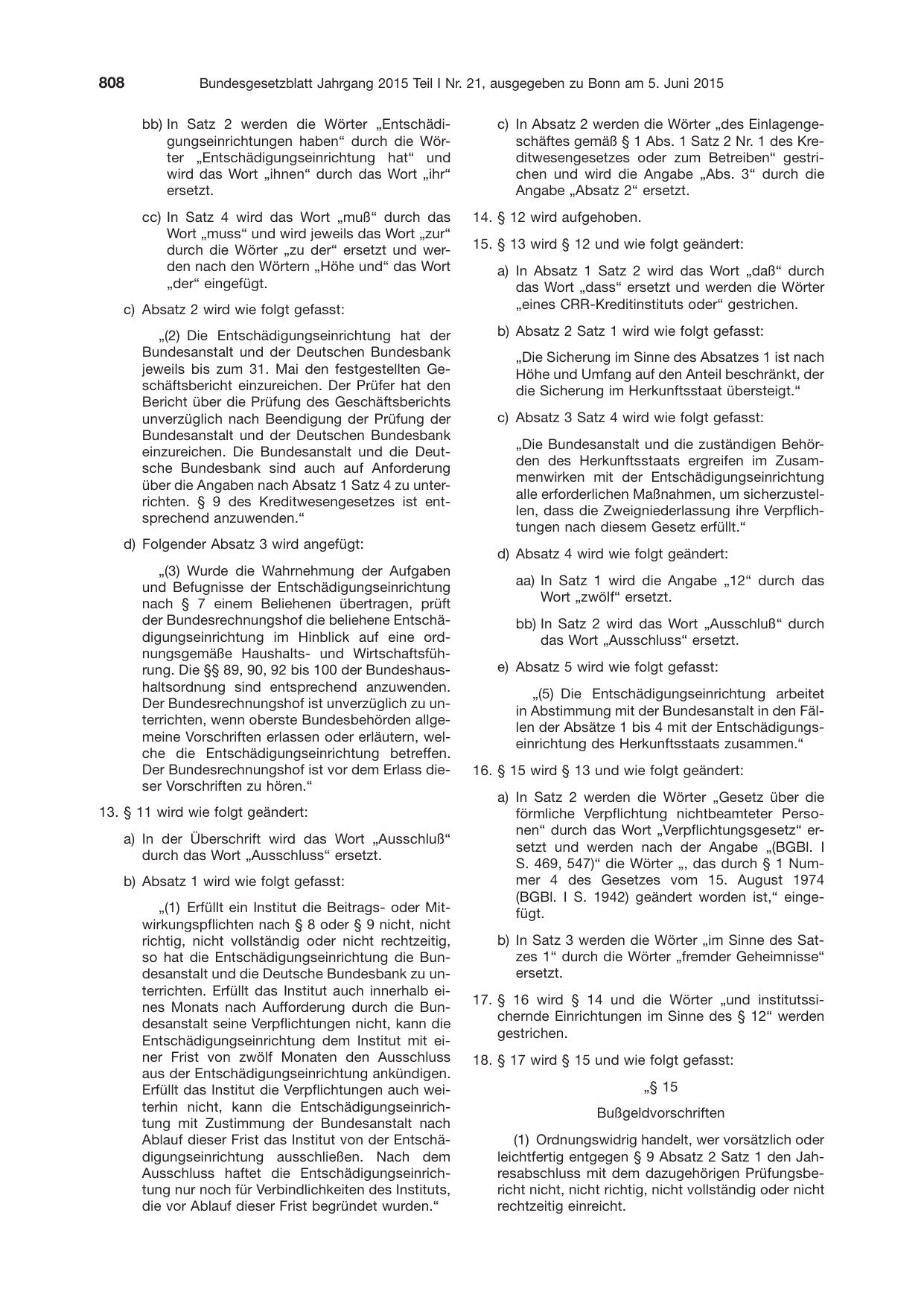 BGBl. 2015, Seite 808 — Originalseite als Abbildung