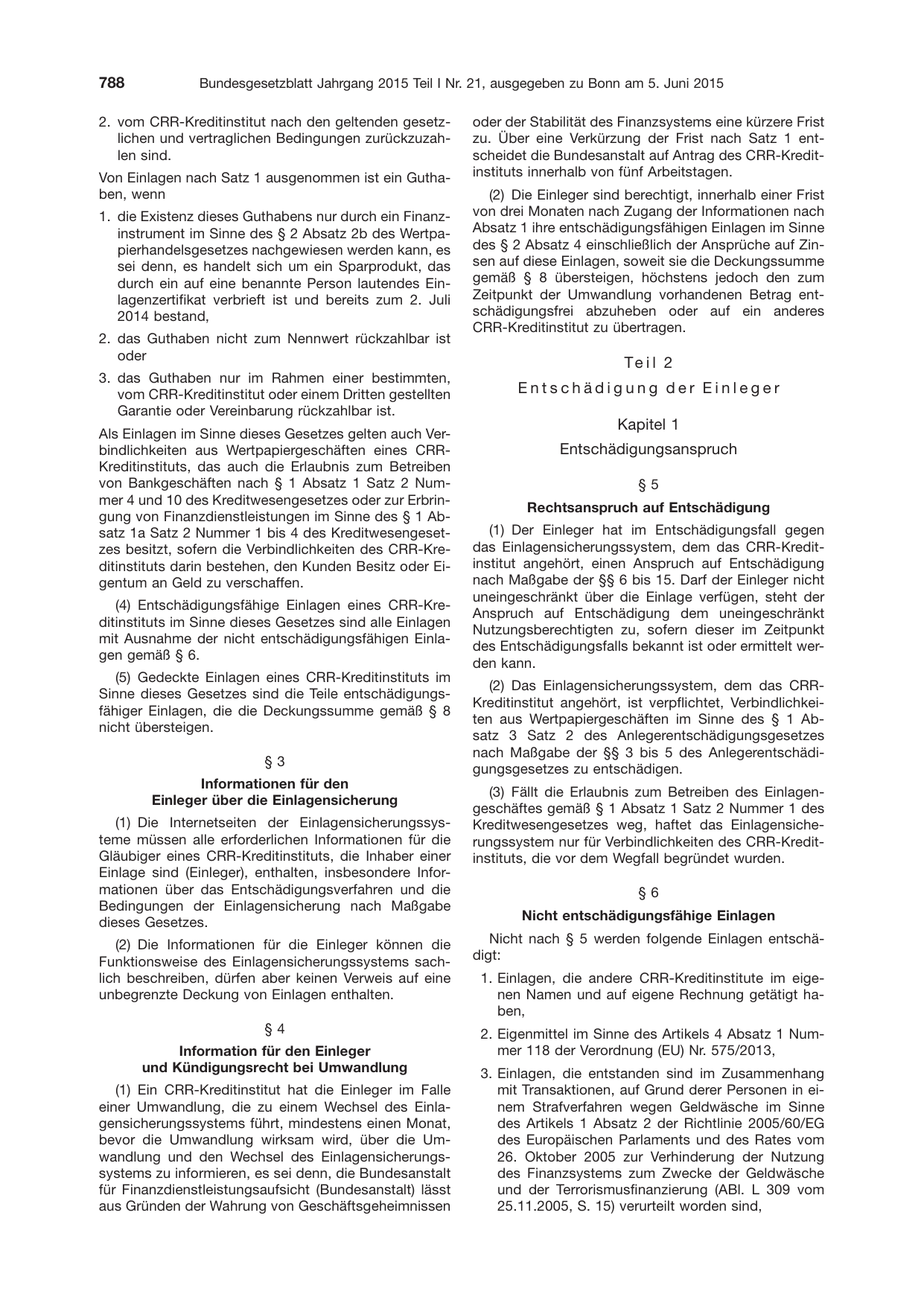 BGBl. 2015, Seite 788 — Originalseite als Abbildung