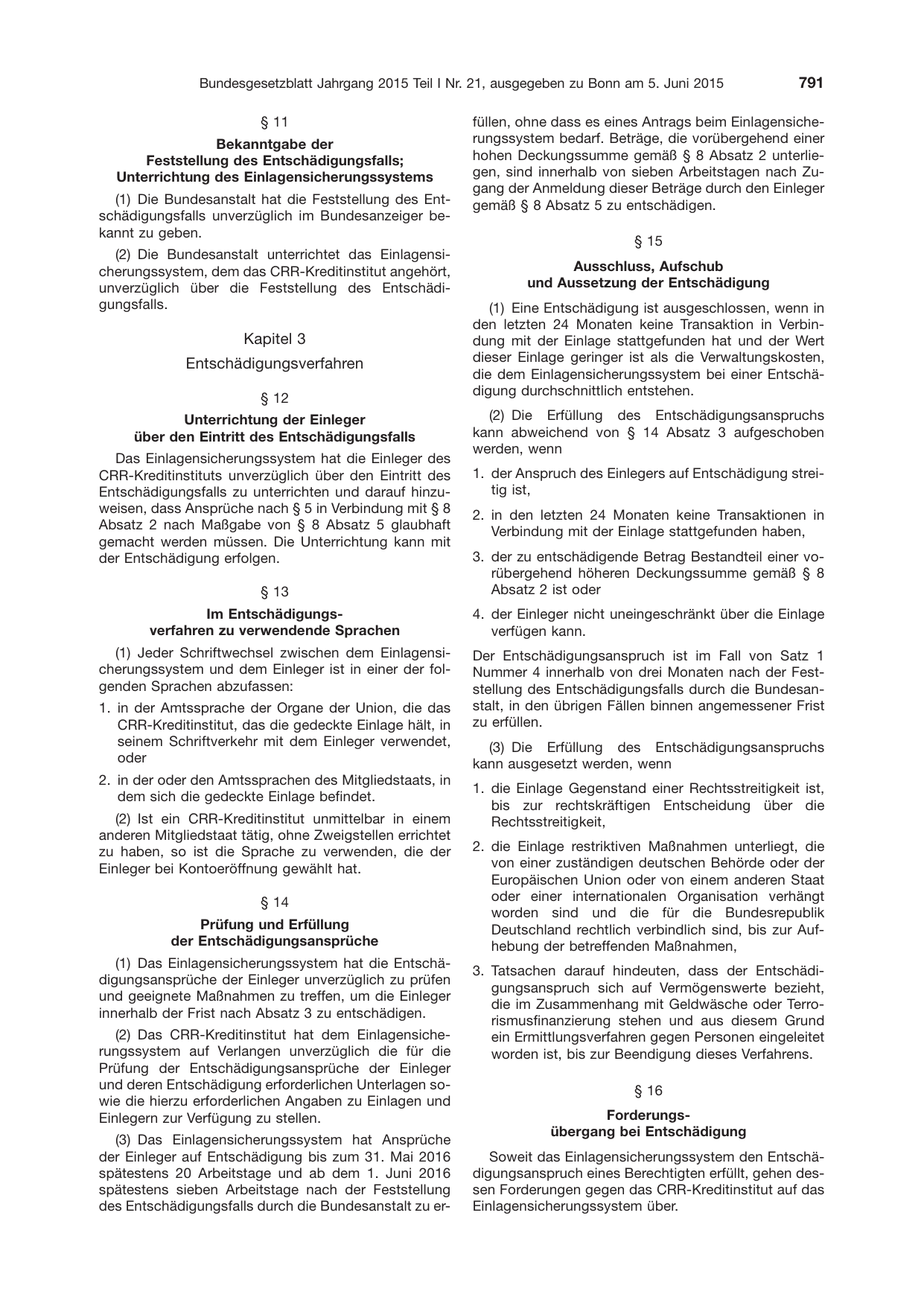 BGBl. 2015, Seite 791 — Originalseite als Abbildung