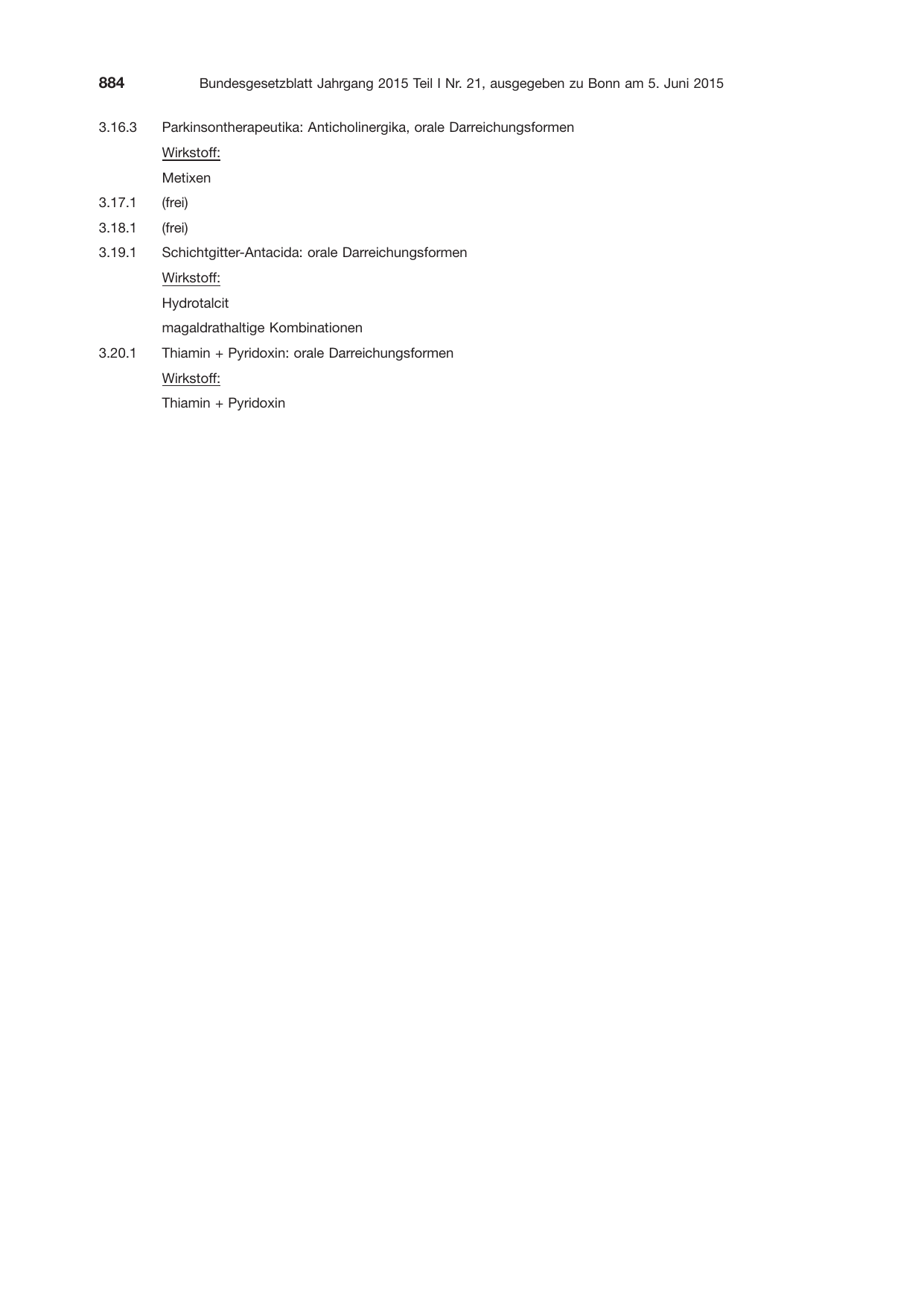 BGBl. 2015, Seite 884 — Originalseite als Abbildung