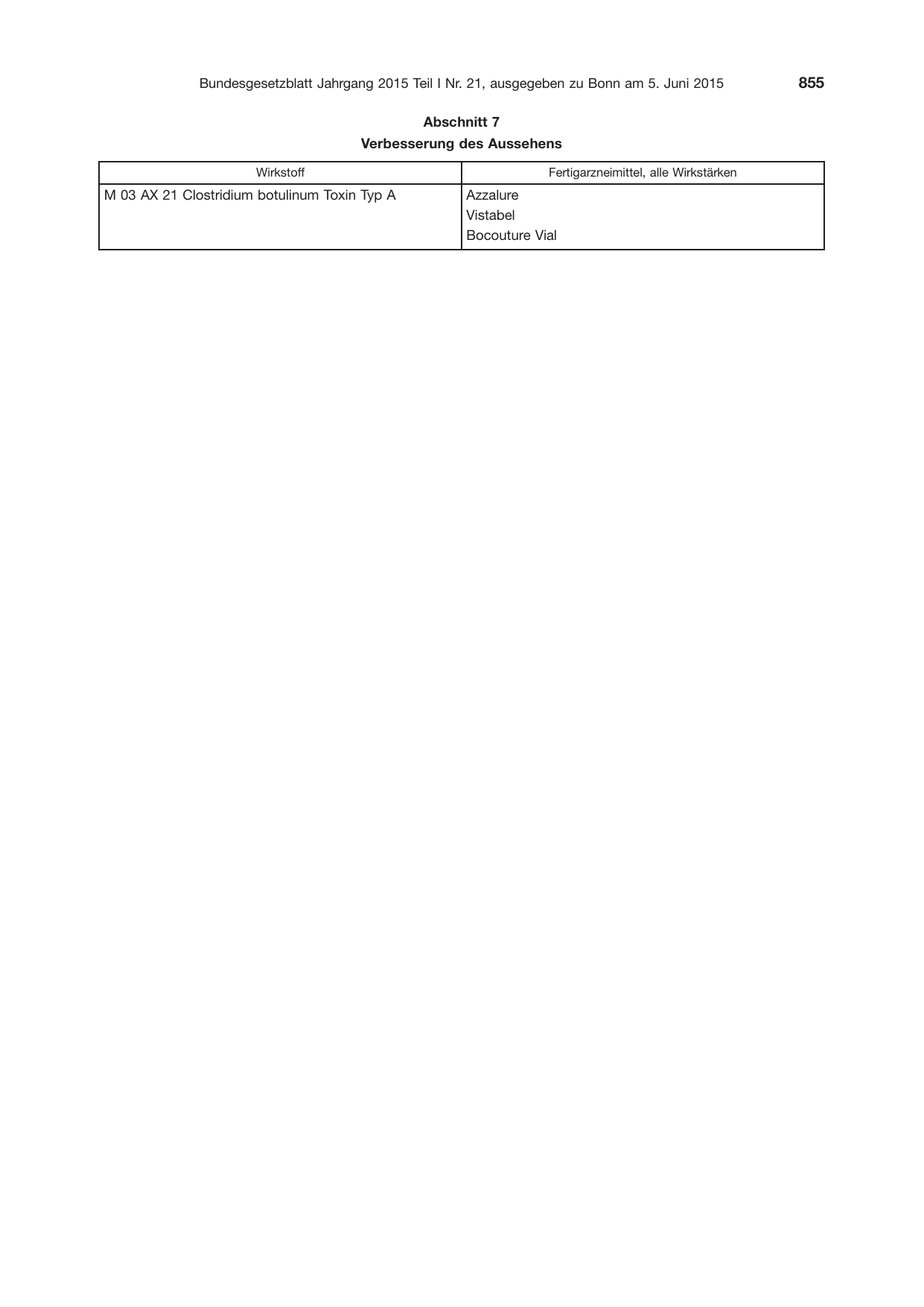 BGBl. 2015, Seite 855 — Originalseite als Abbildung