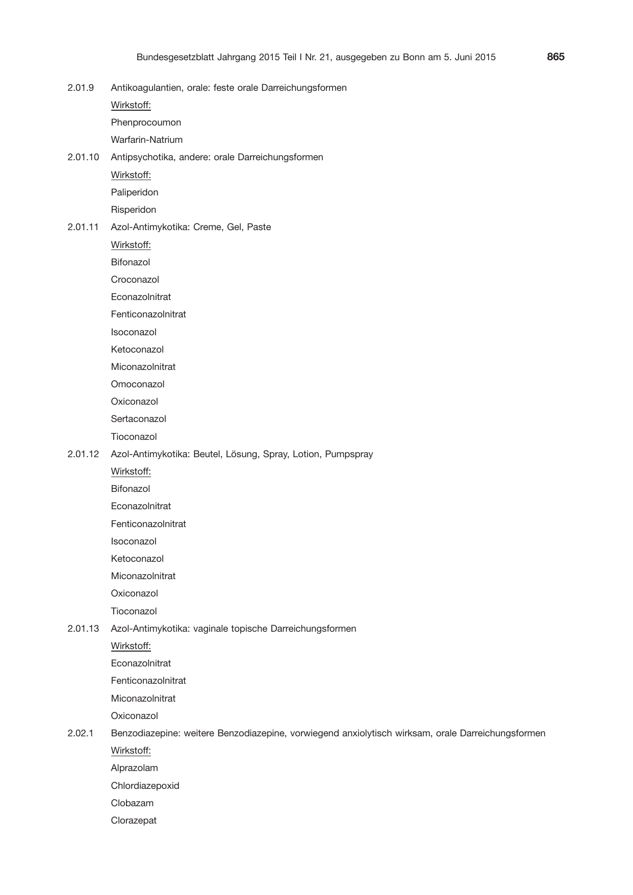 BGBl. 2015, Seite 865 — Originalseite als Abbildung
