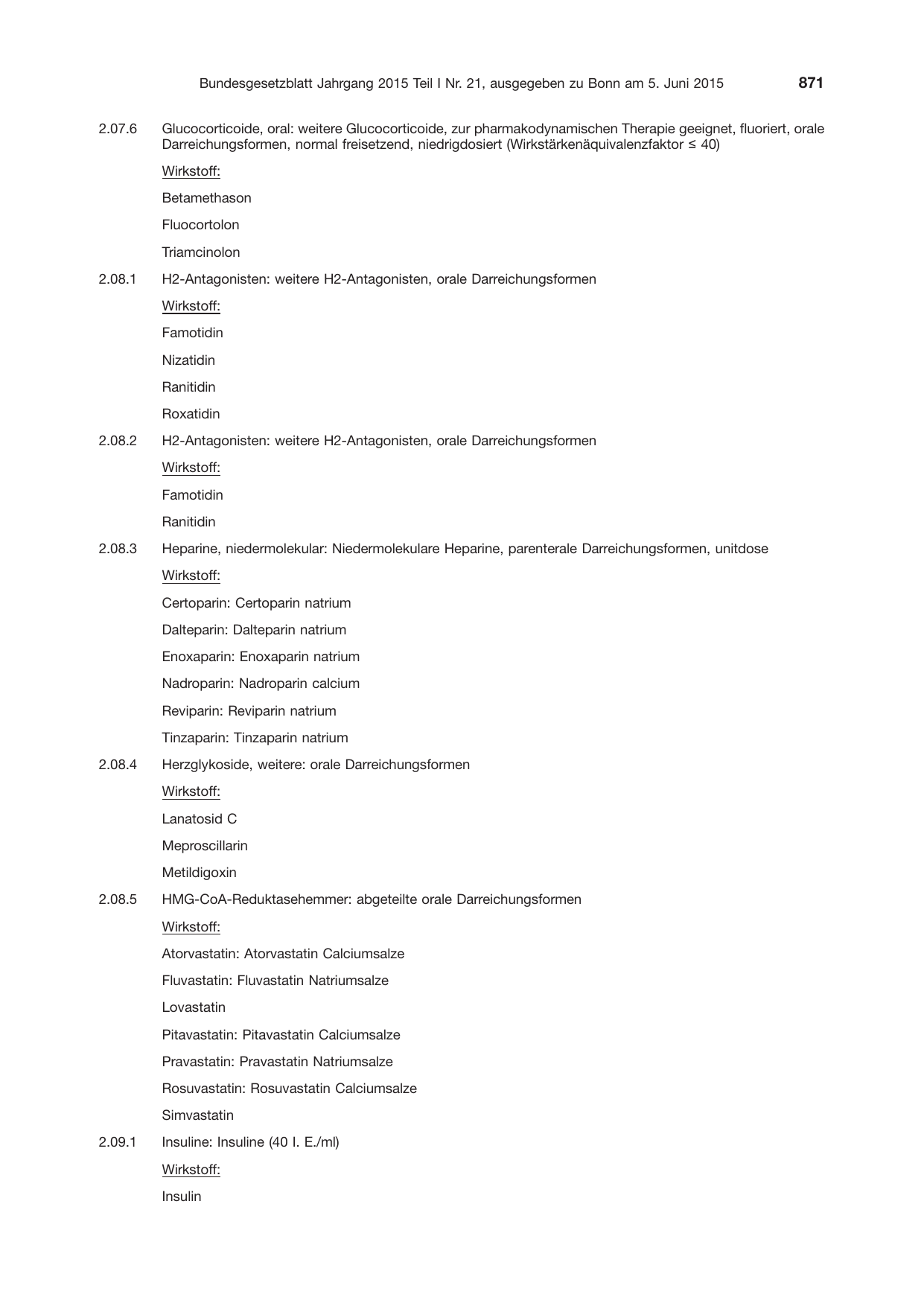 BGBl. 2015, Seite 871 — Originalseite als Abbildung