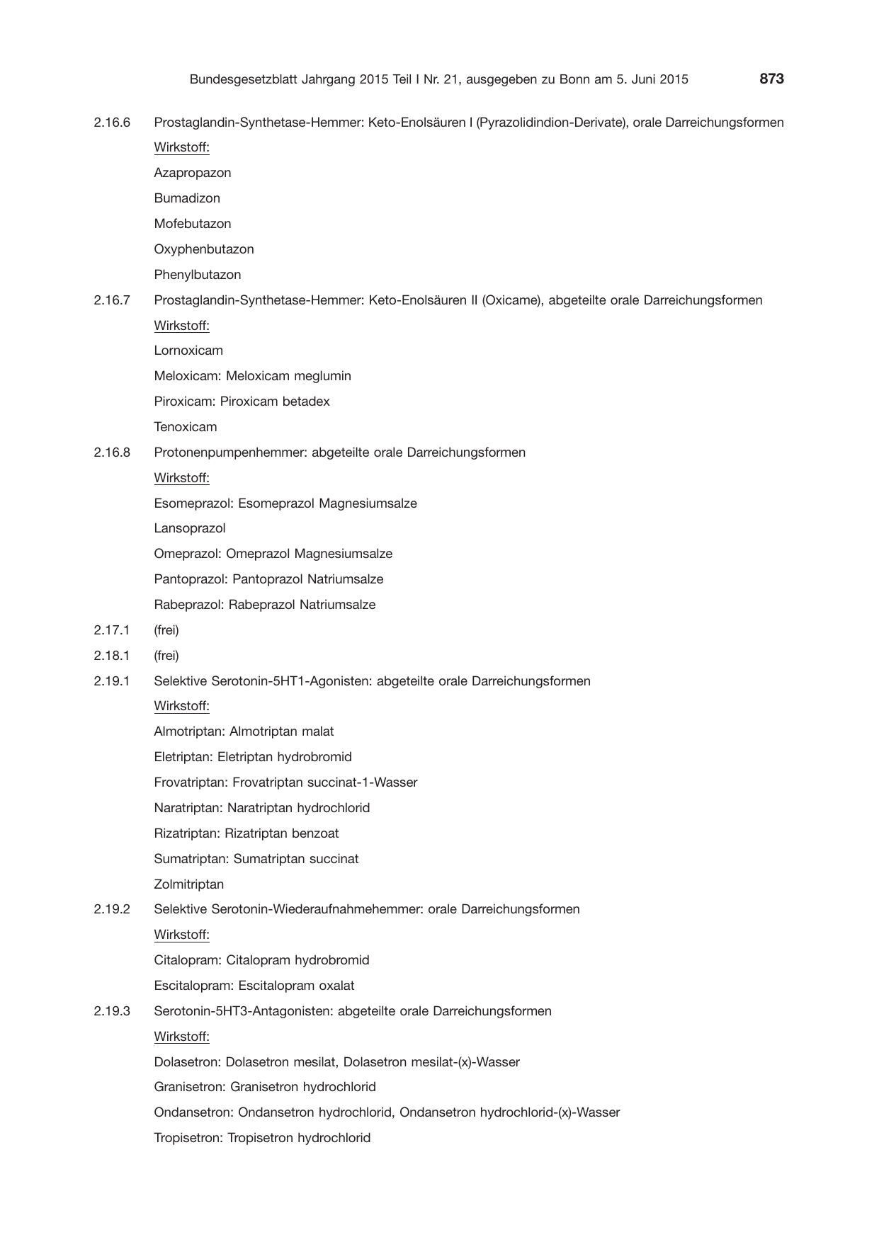 BGBl. 2015, Seite 873 — Originalseite als Abbildung