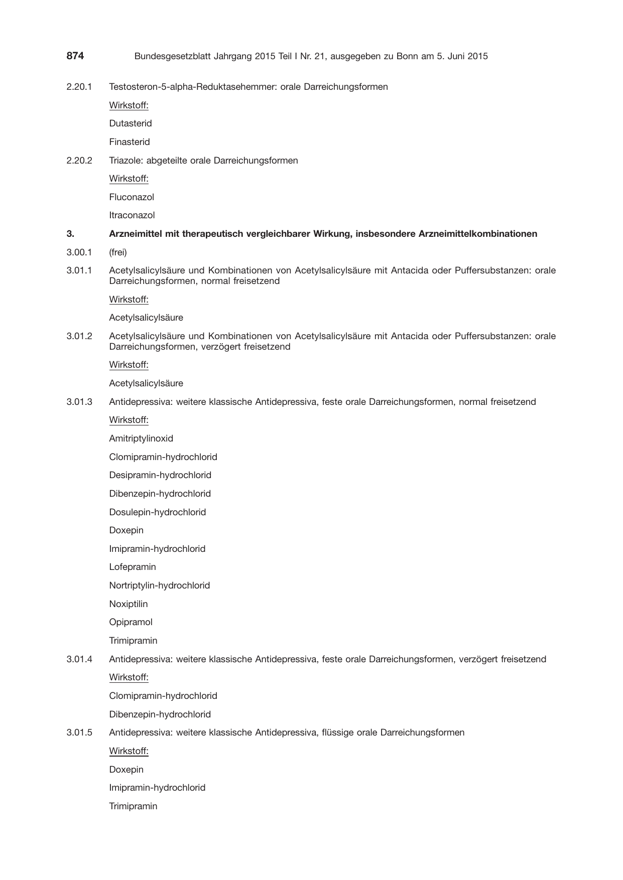 BGBl. 2015, Seite 874 — Originalseite als Abbildung
