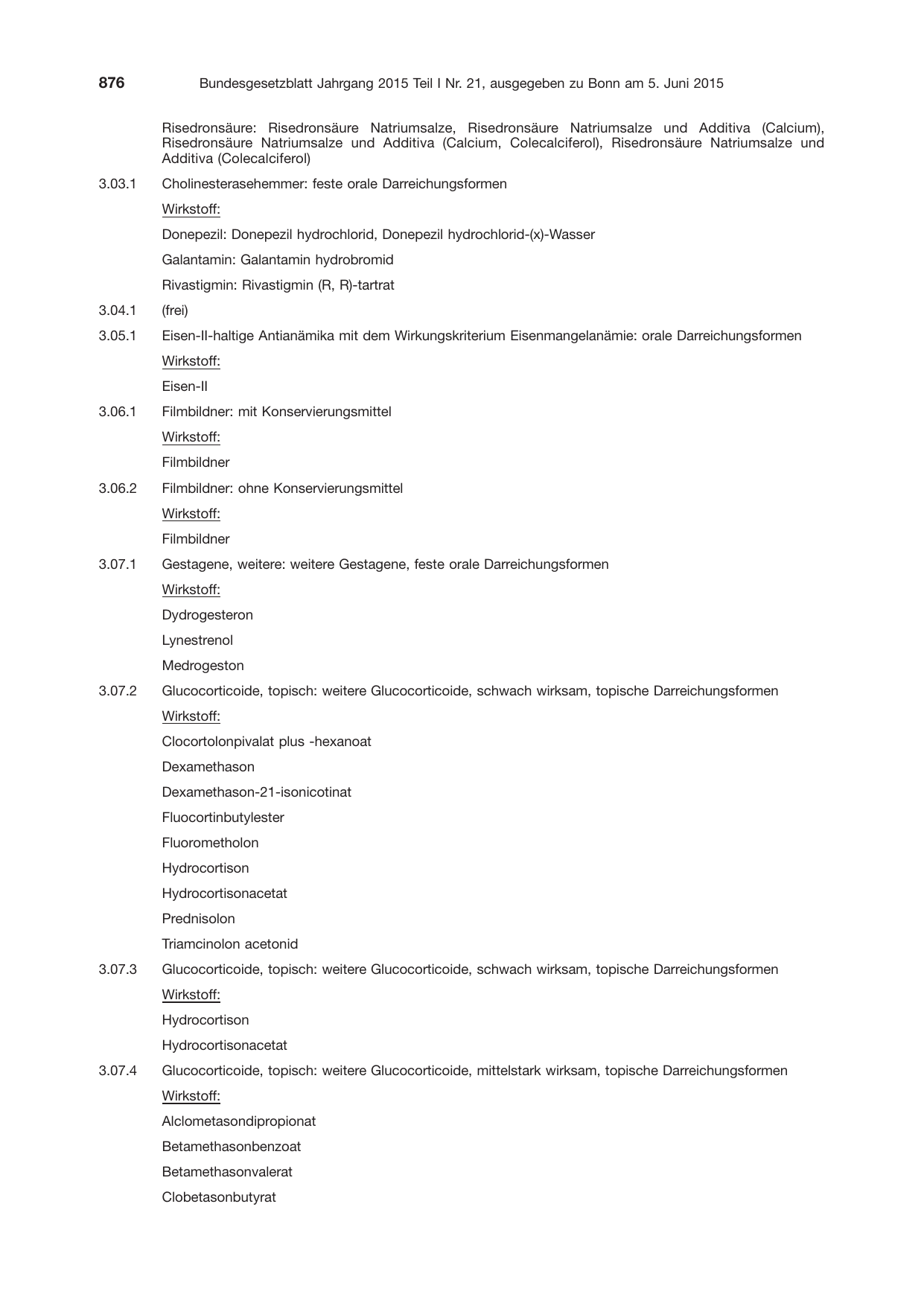 BGBl. 2015, Seite 876 — Originalseite als Abbildung