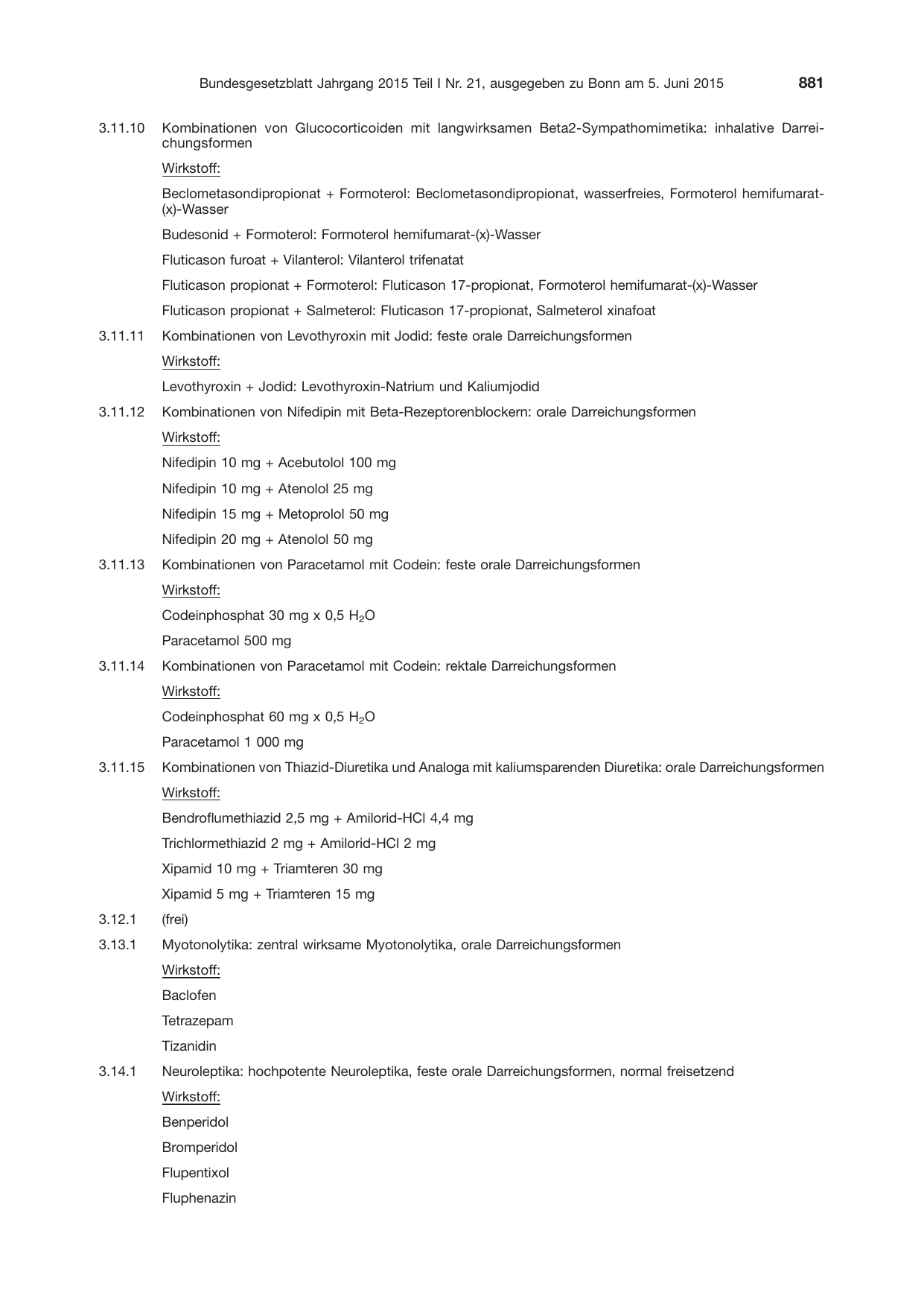 BGBl. 2015, Seite 881 — Originalseite als Abbildung