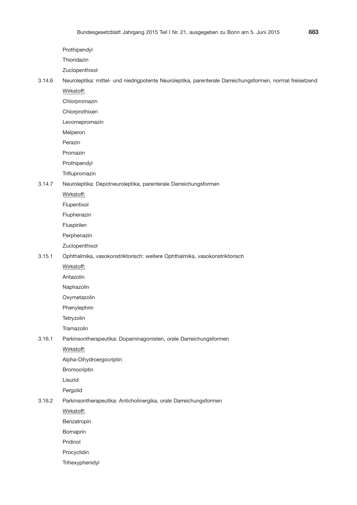 BGBl. 2015, Seite 883 — Originalseite als Abbildung