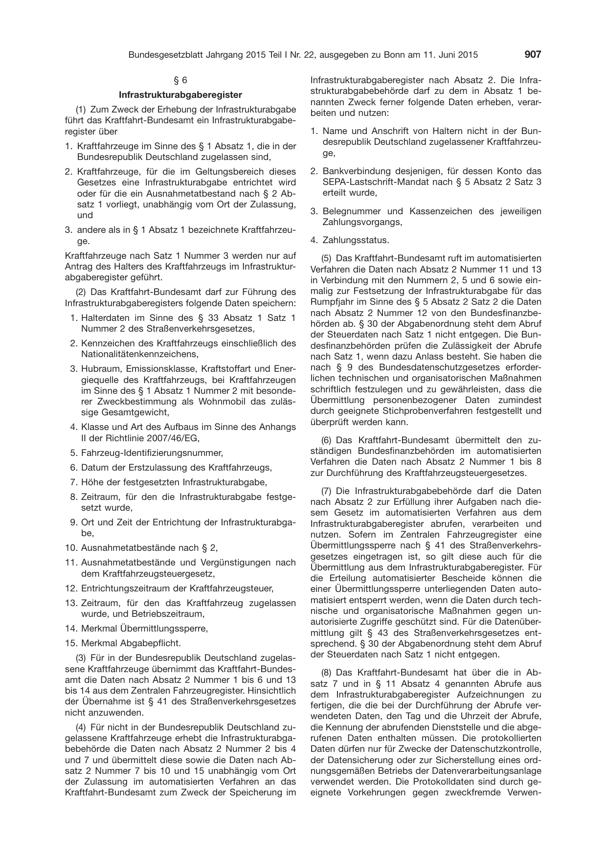 BGBl. 2015, Seite 907 — Originalseite als Abbildung