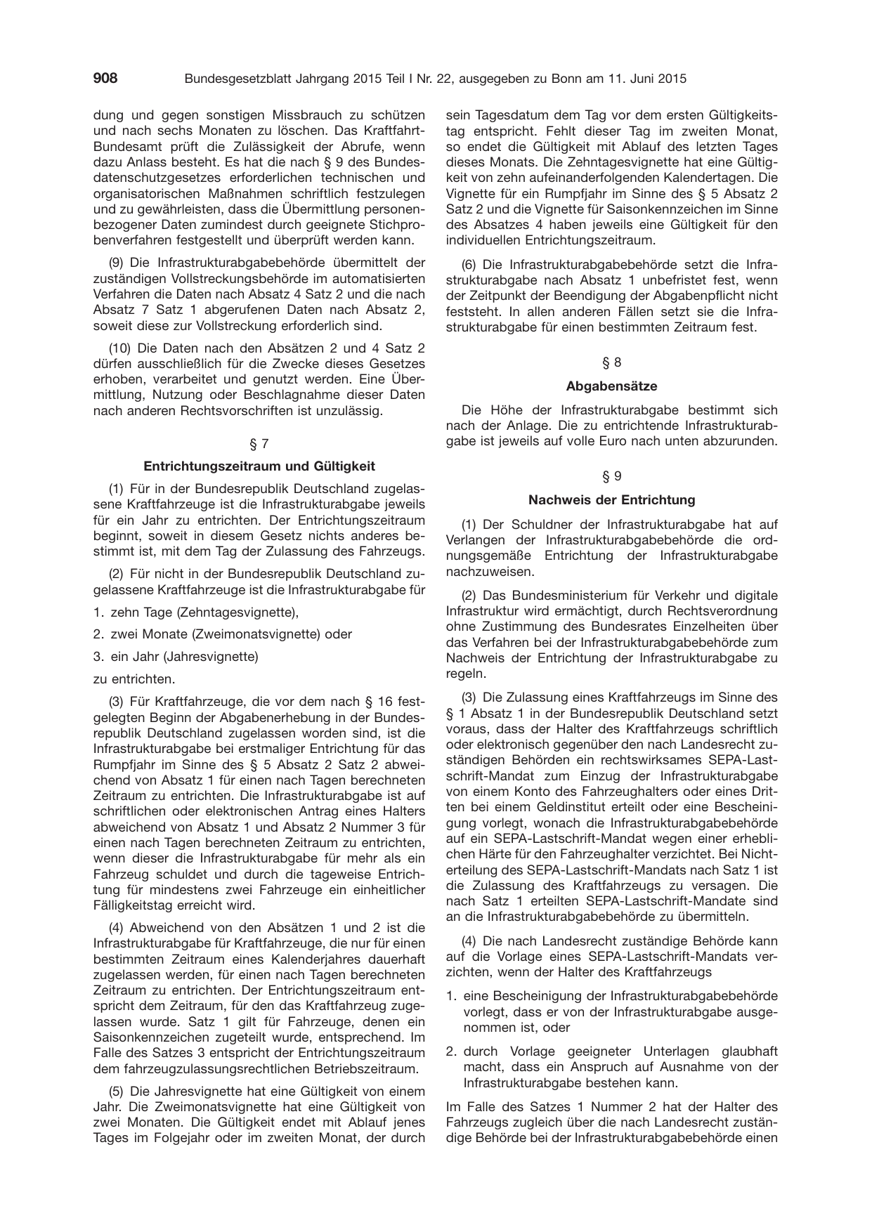 BGBl. 2015, Seite 908 — Originalseite als Abbildung
