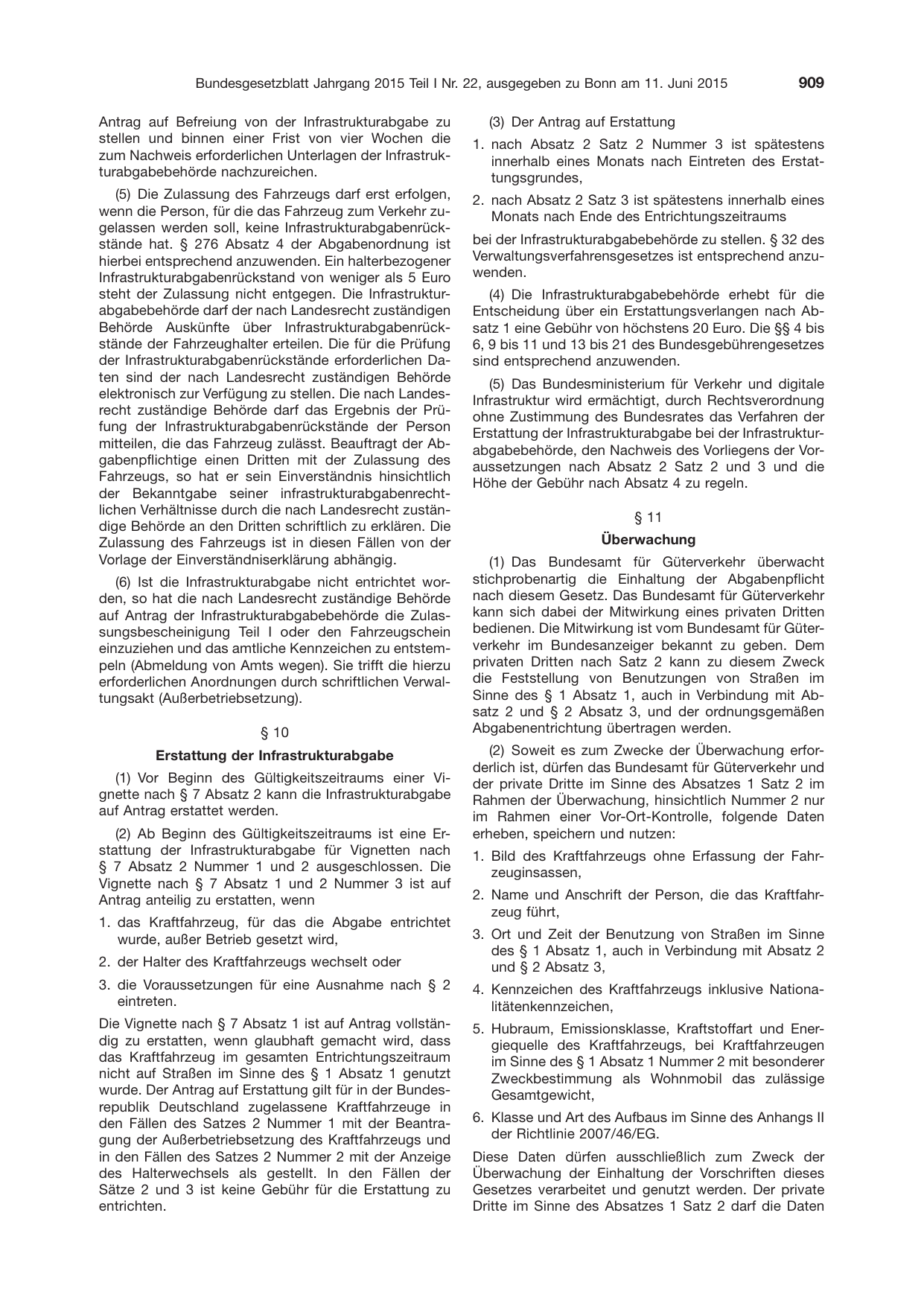 BGBl. 2015, Seite 909 — Originalseite als Abbildung