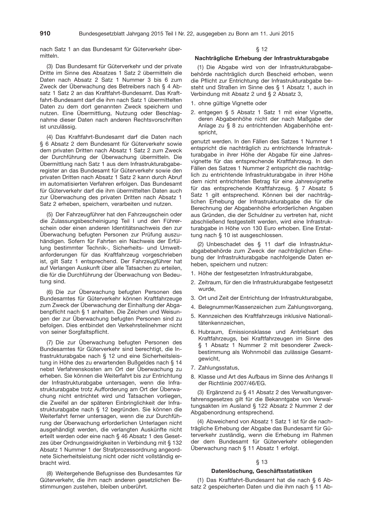 BGBl. 2015, Seite 910 — Originalseite als Abbildung