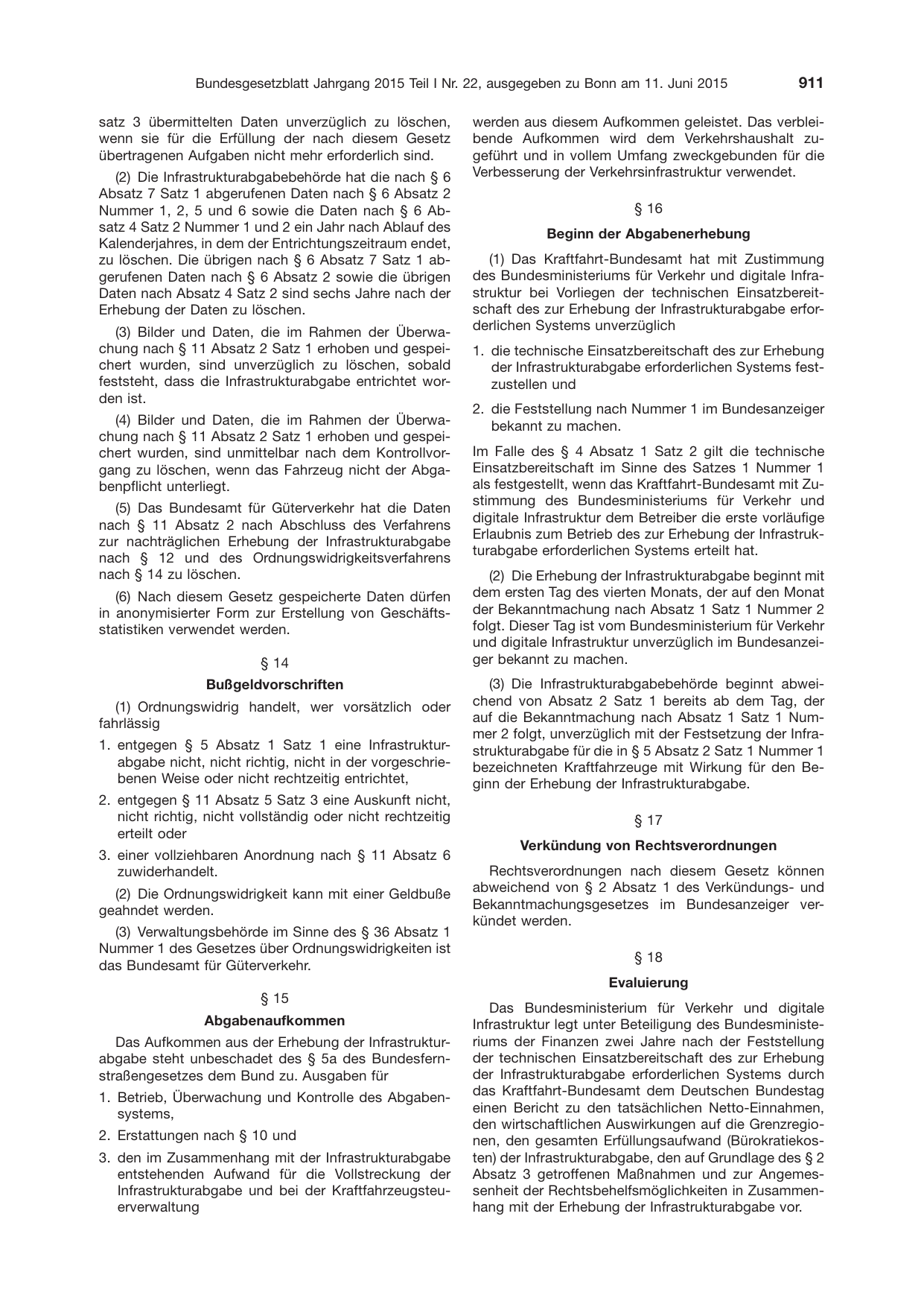 BGBl. 2015, Seite 911 — Originalseite als Abbildung