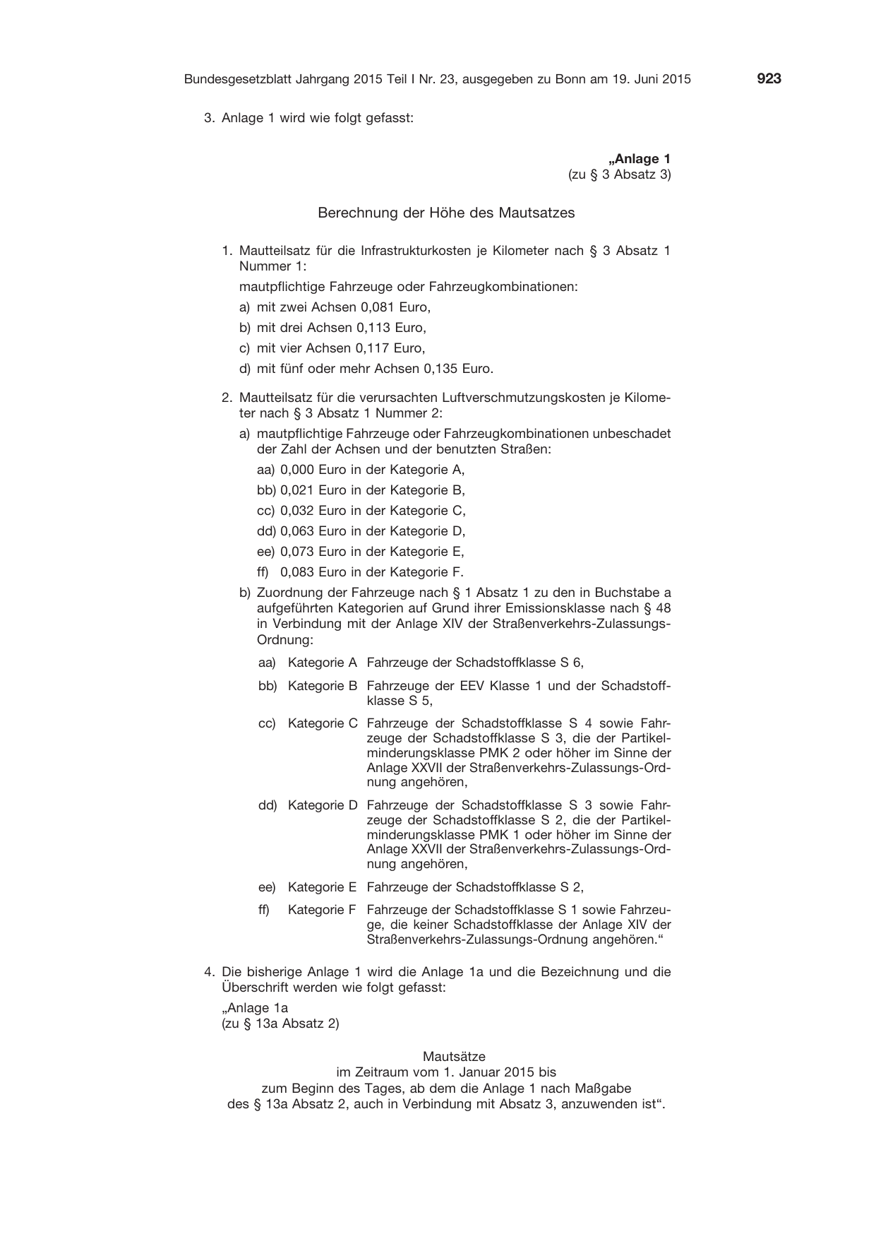 BGBl. 2015, Seite 923 — Originalseite als Abbildung