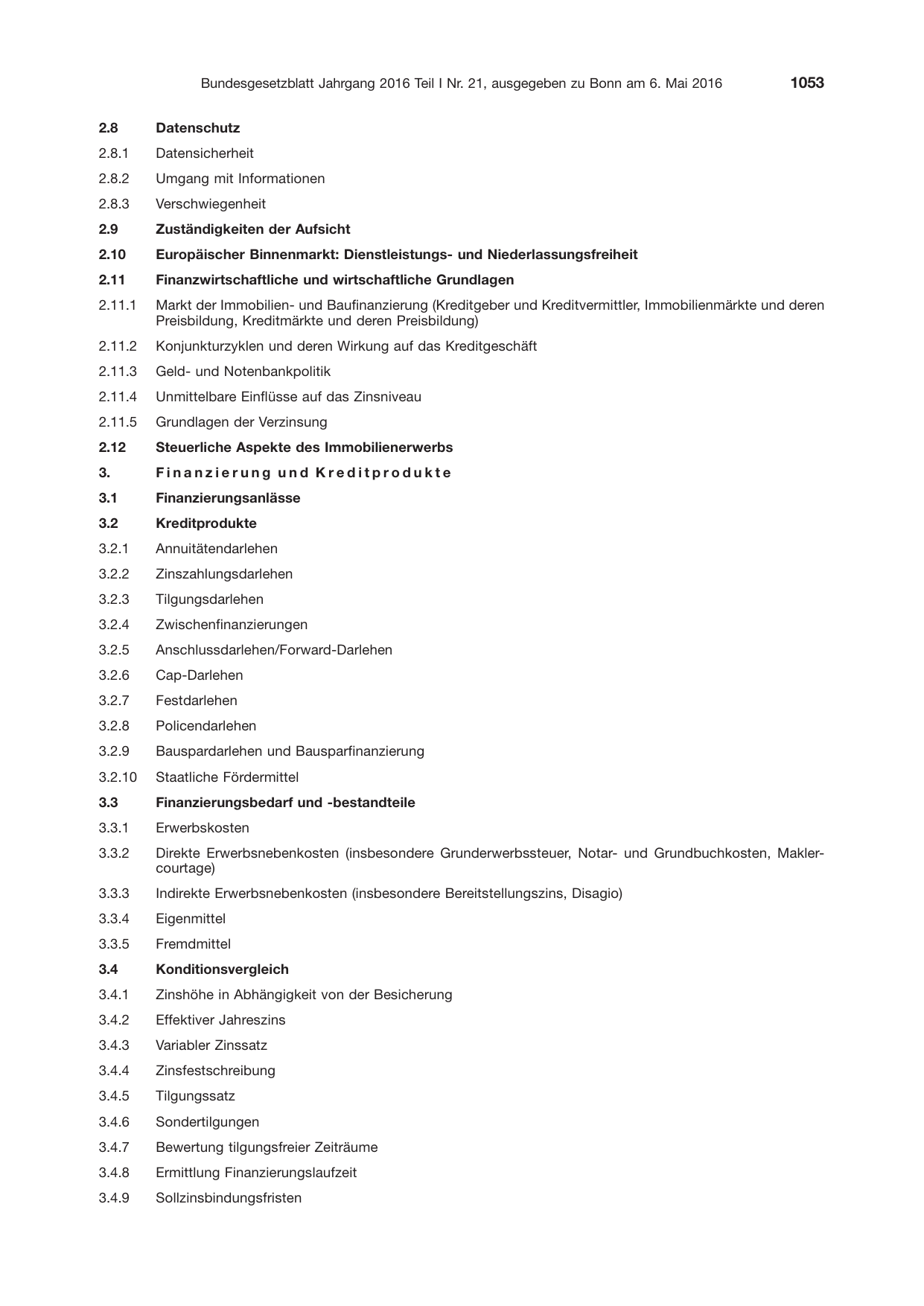 BGBl. 2016, Seite 1053 — Originalseite als Abbildung