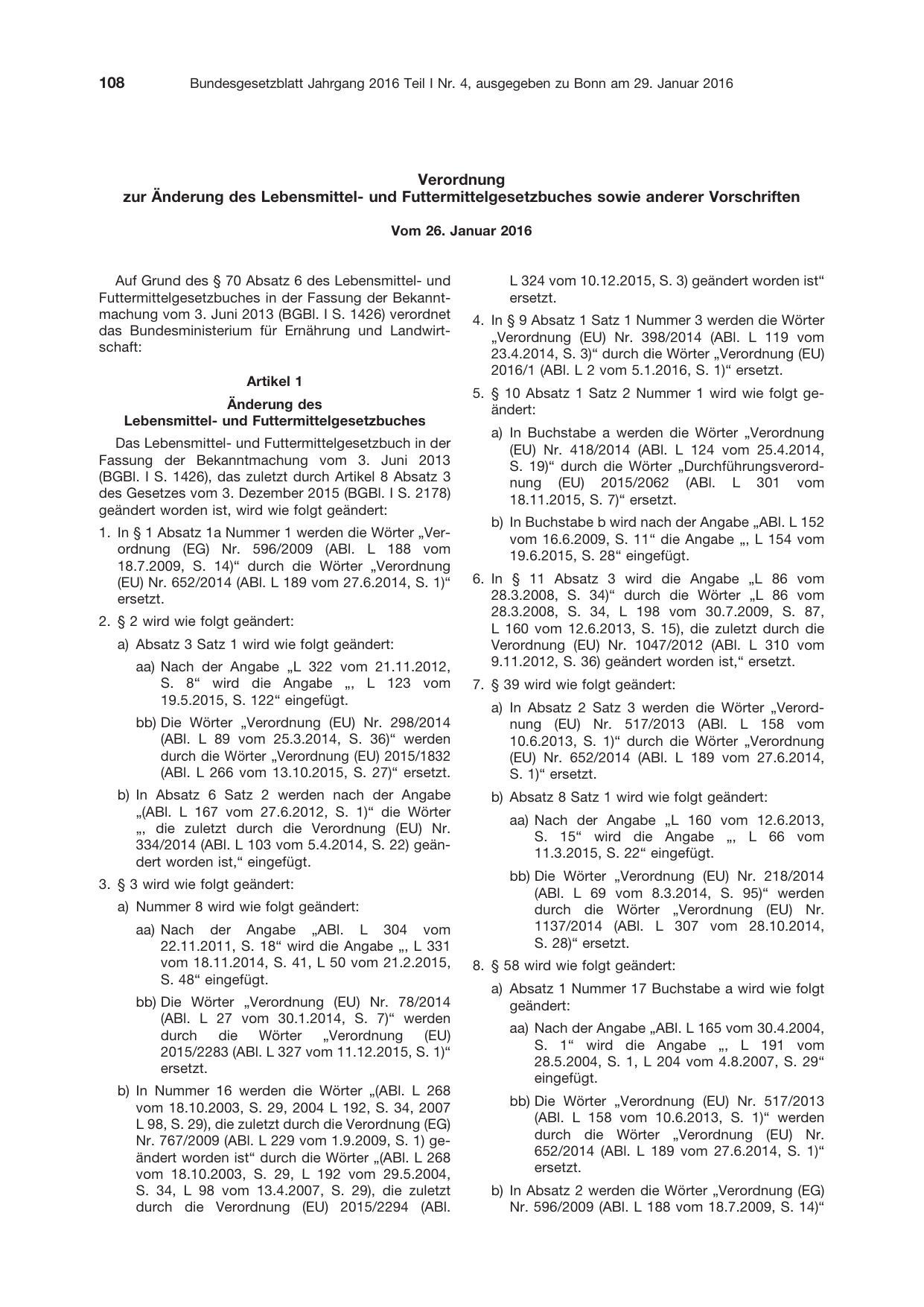 BGBl. 2016, Seite 108 — Originalseite als Abbildung