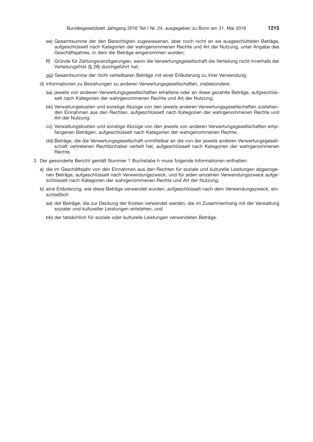 BGBl. 2016, Seite 1215 — Originalseite als Abbildung