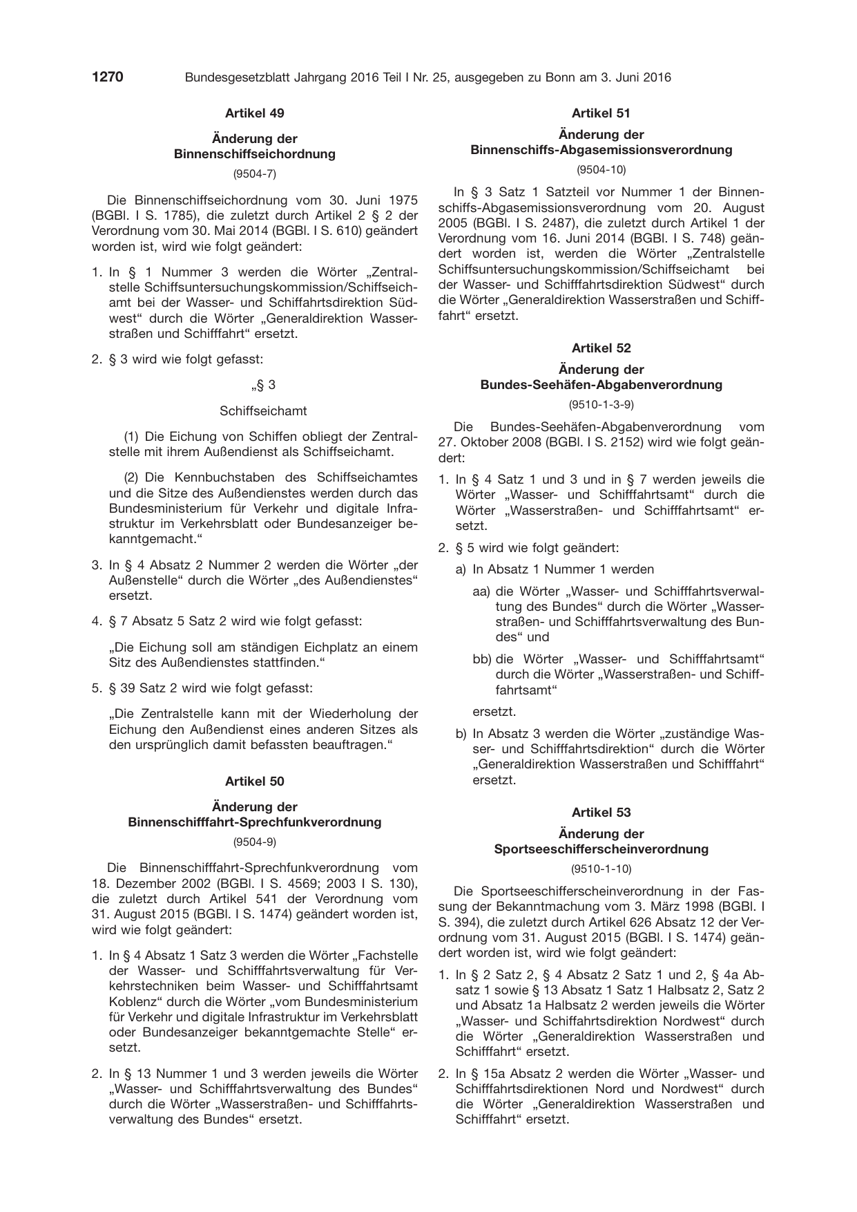 BGBl. 2016, Seite 1270 — Originalseite als Abbildung