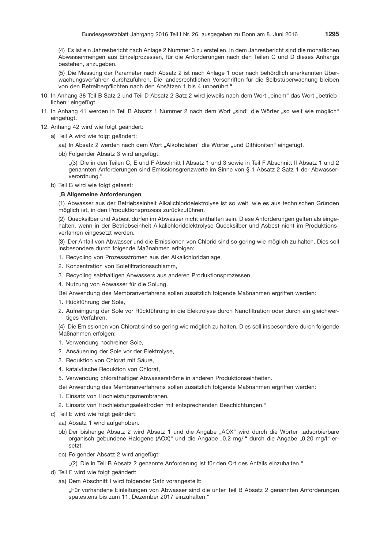 BGBl. 2016, Seite 1295 — Originalseite als Abbildung