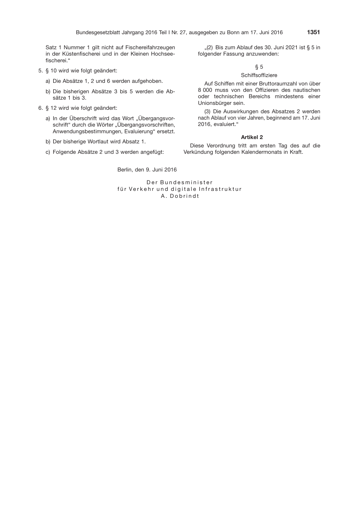 BGBl. 2016, Seite 1351 — Originalseite als Abbildung