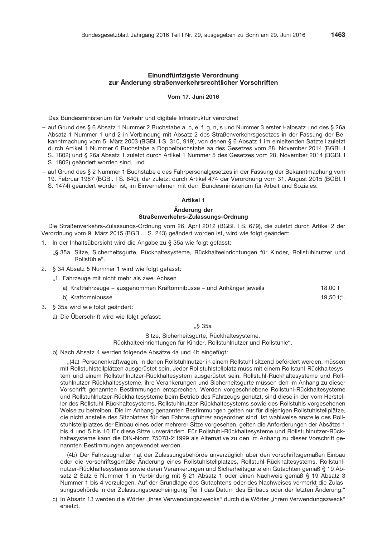 BGBl. 2016, Seite 1463 — Originalseite als Abbildung