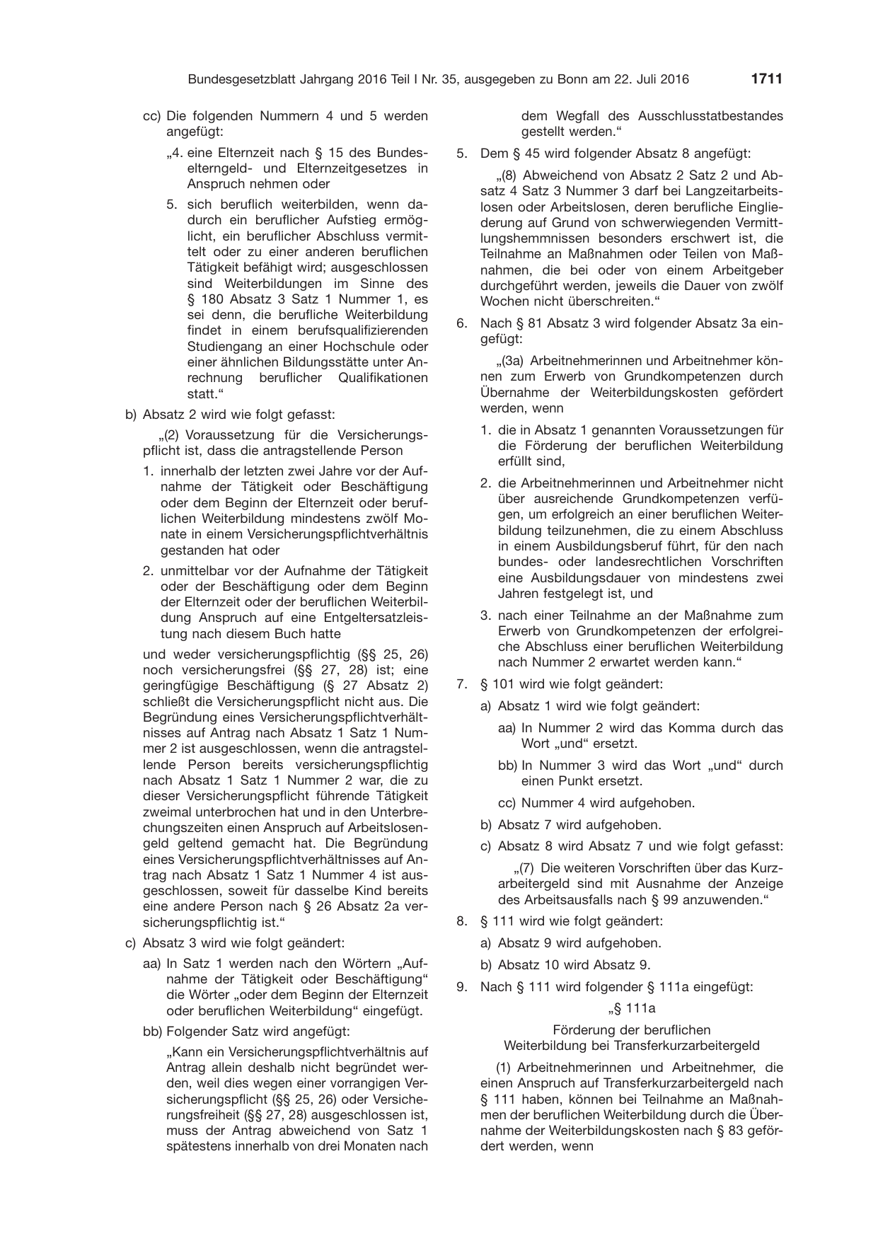 BGBl. 2016, Seite 1711 — Originalseite als Abbildung