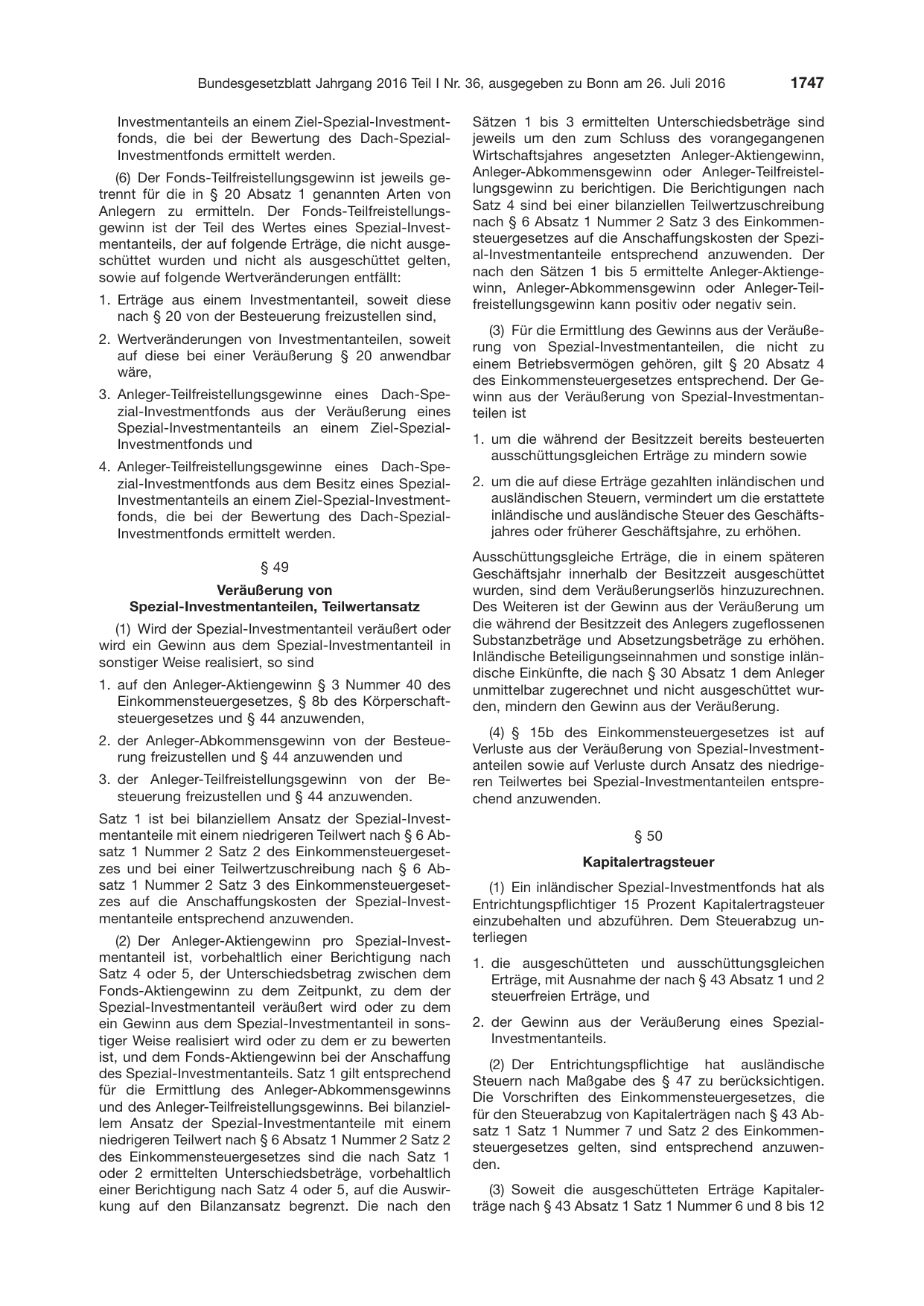 BGBl. 2016, Seite 1747 — Originalseite als Abbildung