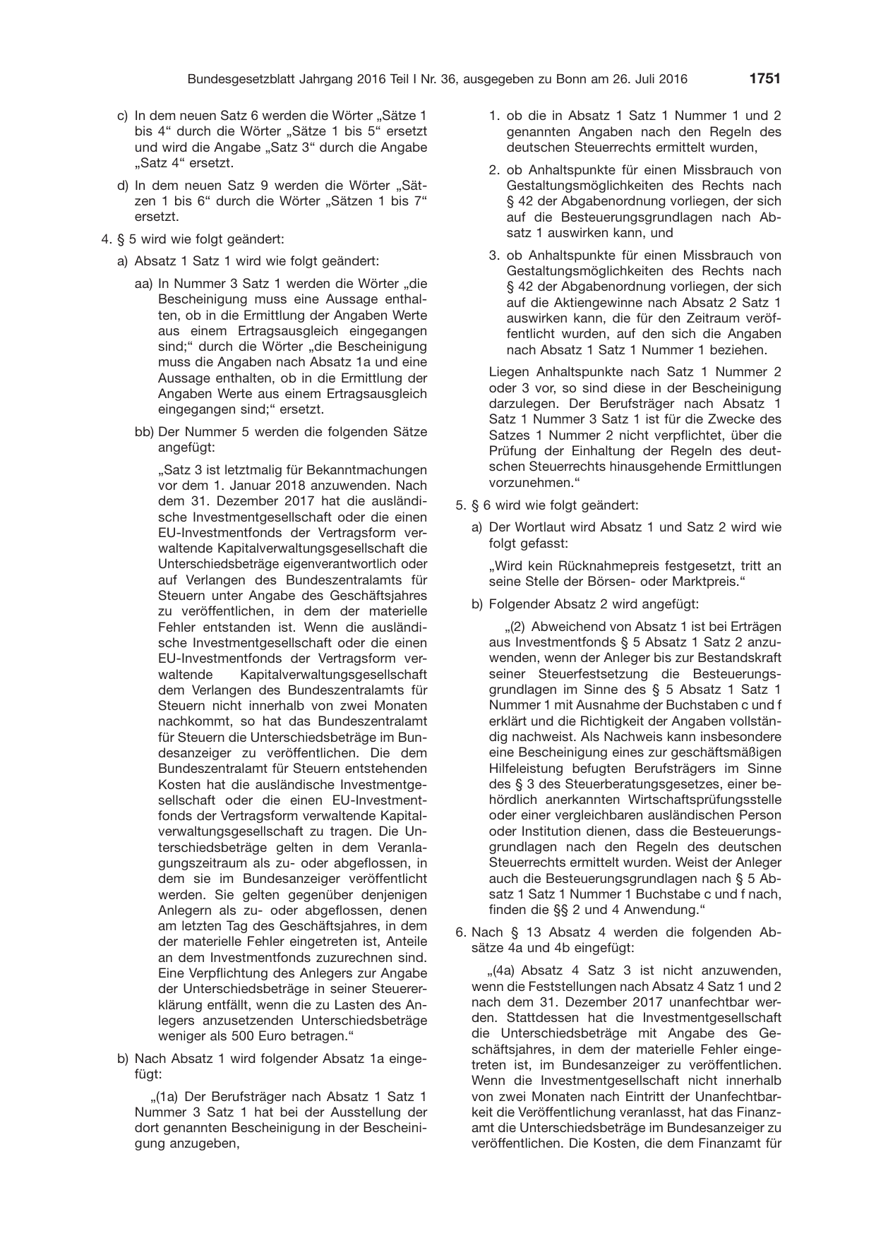 BGBl. 2016, Seite 1751 — Originalseite als Abbildung