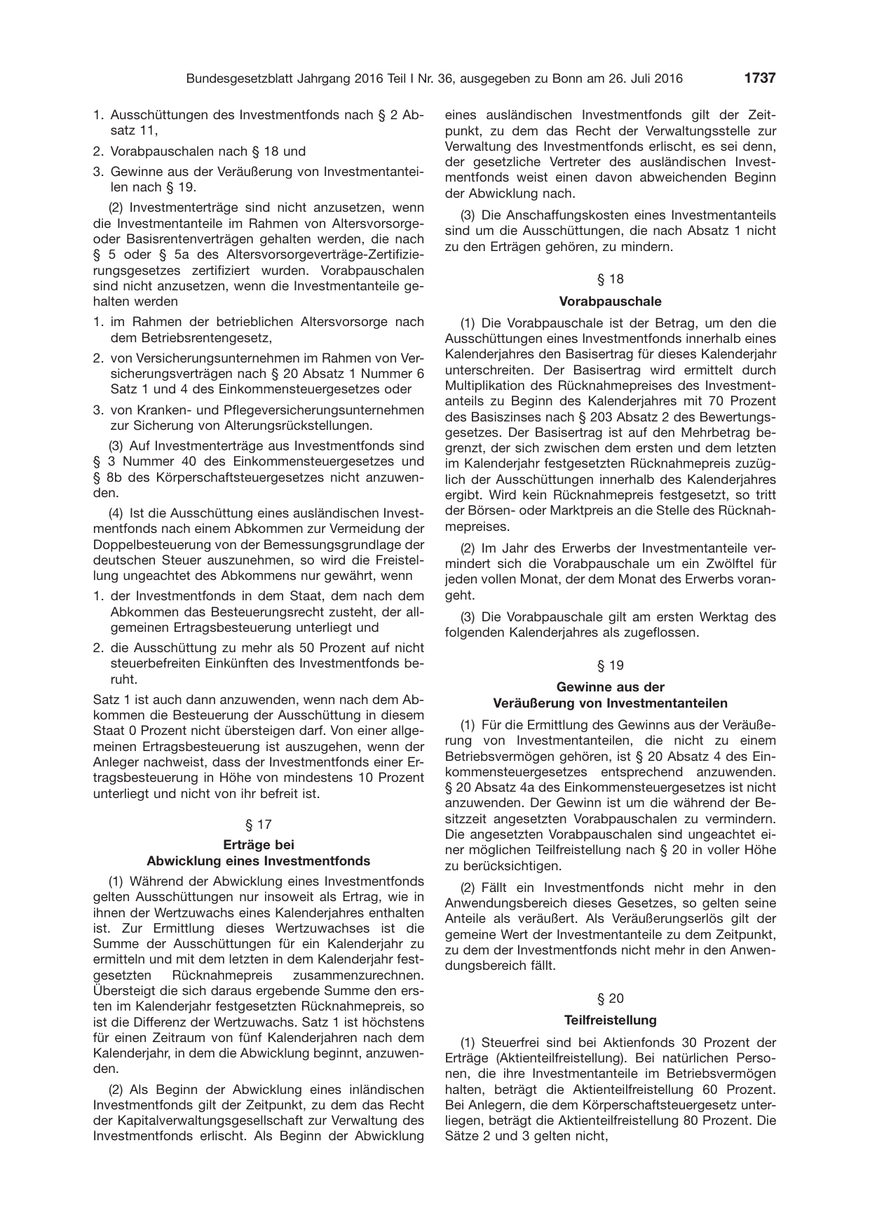 BGBl. 2016, Seite 1737 — Originalseite als Abbildung