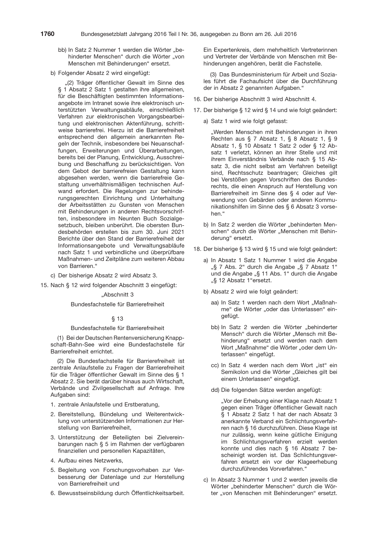 BGBl. 2016, Seite 1760 — Originalseite als Abbildung