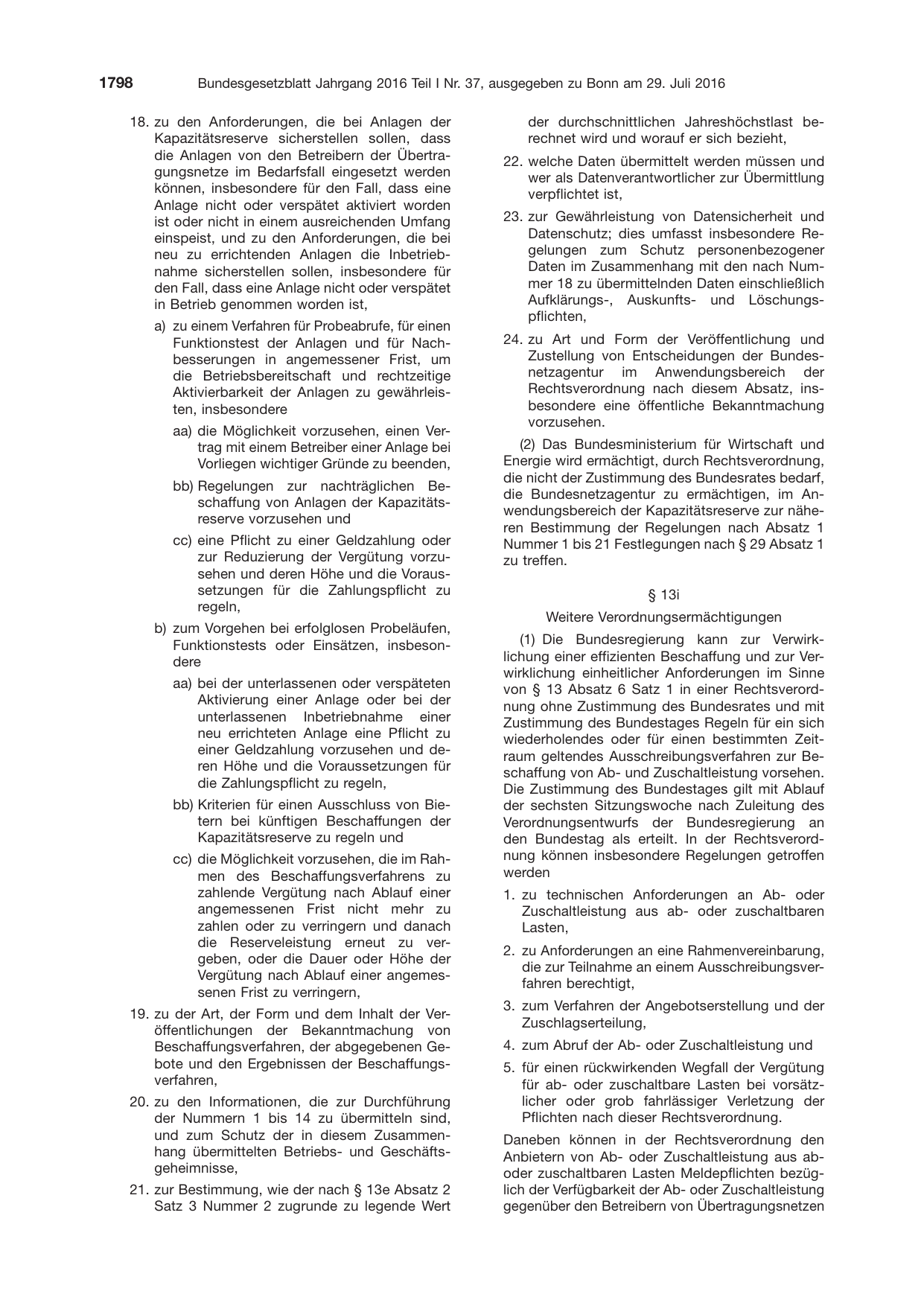 BGBl. 2016, Seite 1798 — Originalseite als Abbildung