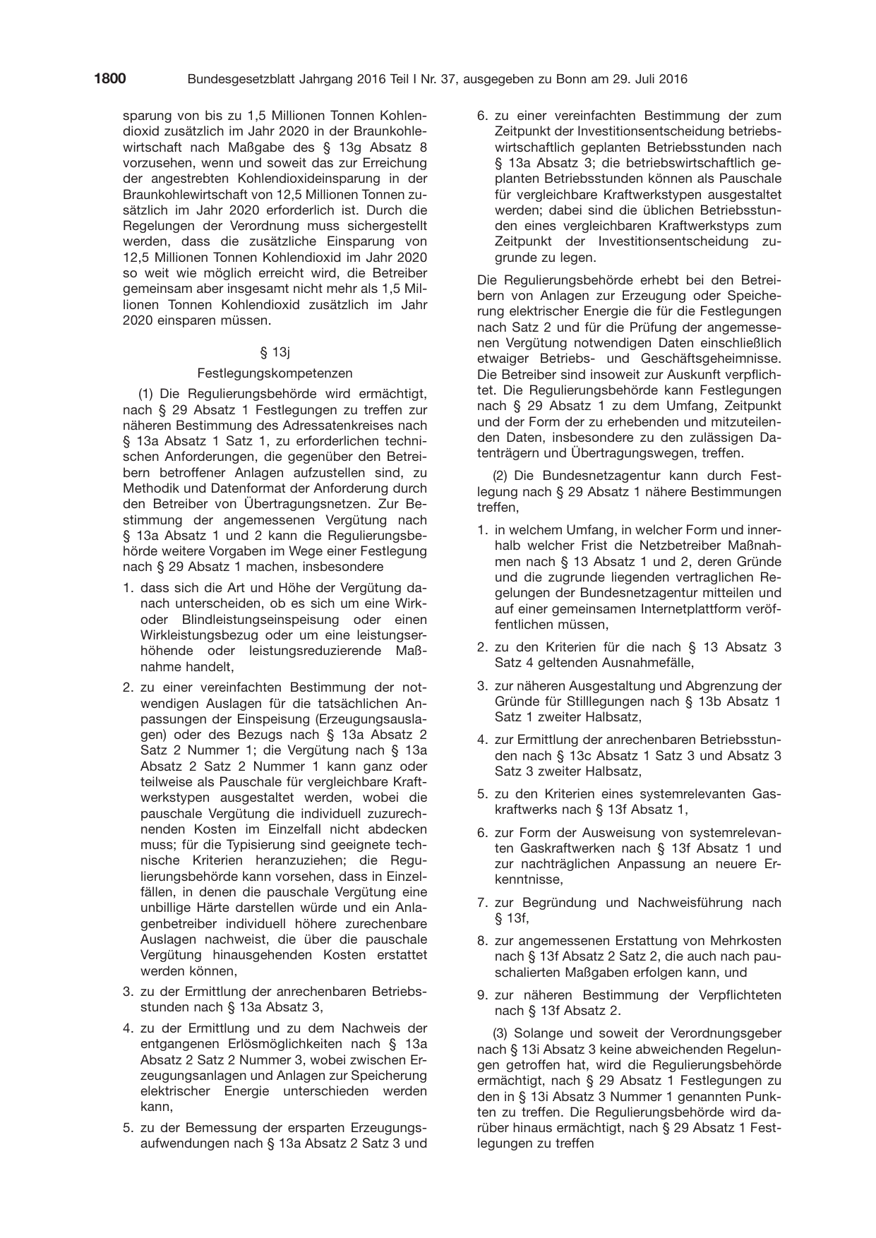 BGBl. 2016, Seite 1800 — Originalseite als Abbildung