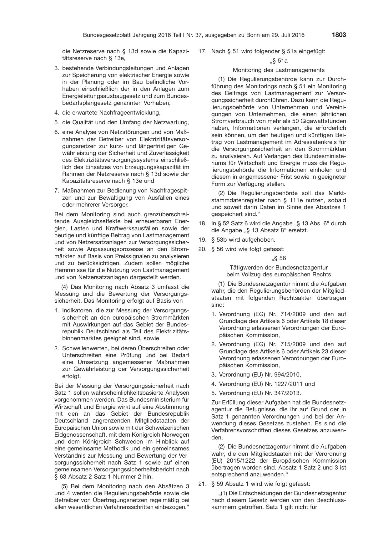 BGBl. 2016, Seite 1803 — Originalseite als Abbildung